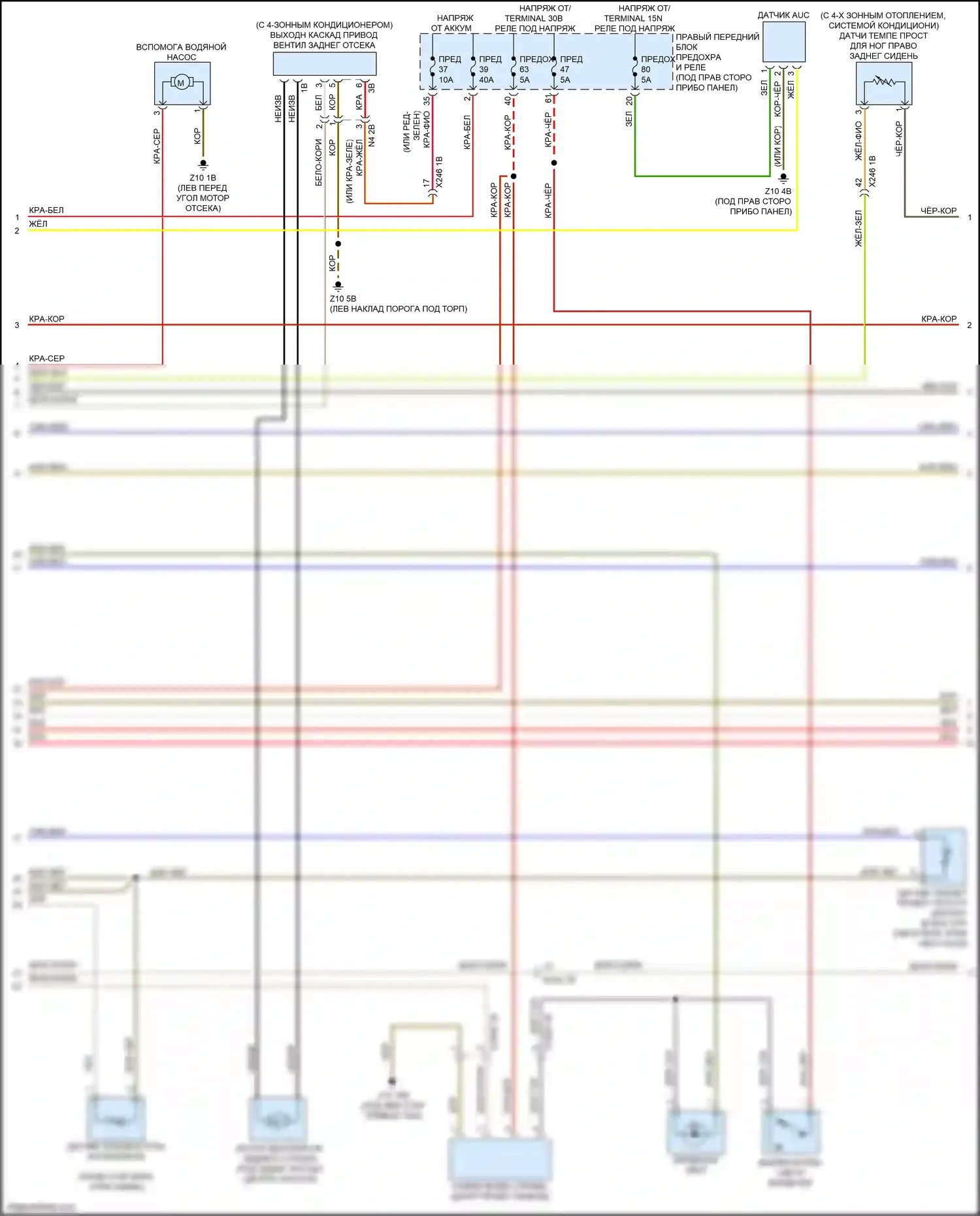 M5 BMW F90 рестайлинг (2020-2024): Электросхема климат контроля, с задним автоматическим климат-контролем (3 из 7) 