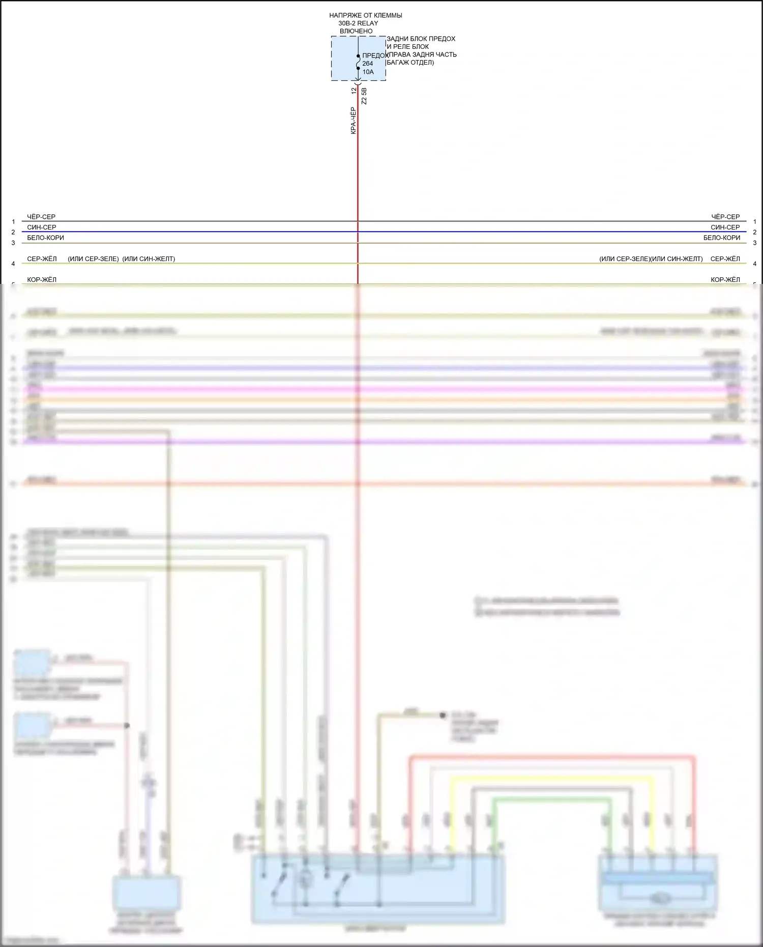 M5 BMW F90 рестайлинг (2020-2024): Электросхема сигнализации и центрального запирания (3 из 4) 