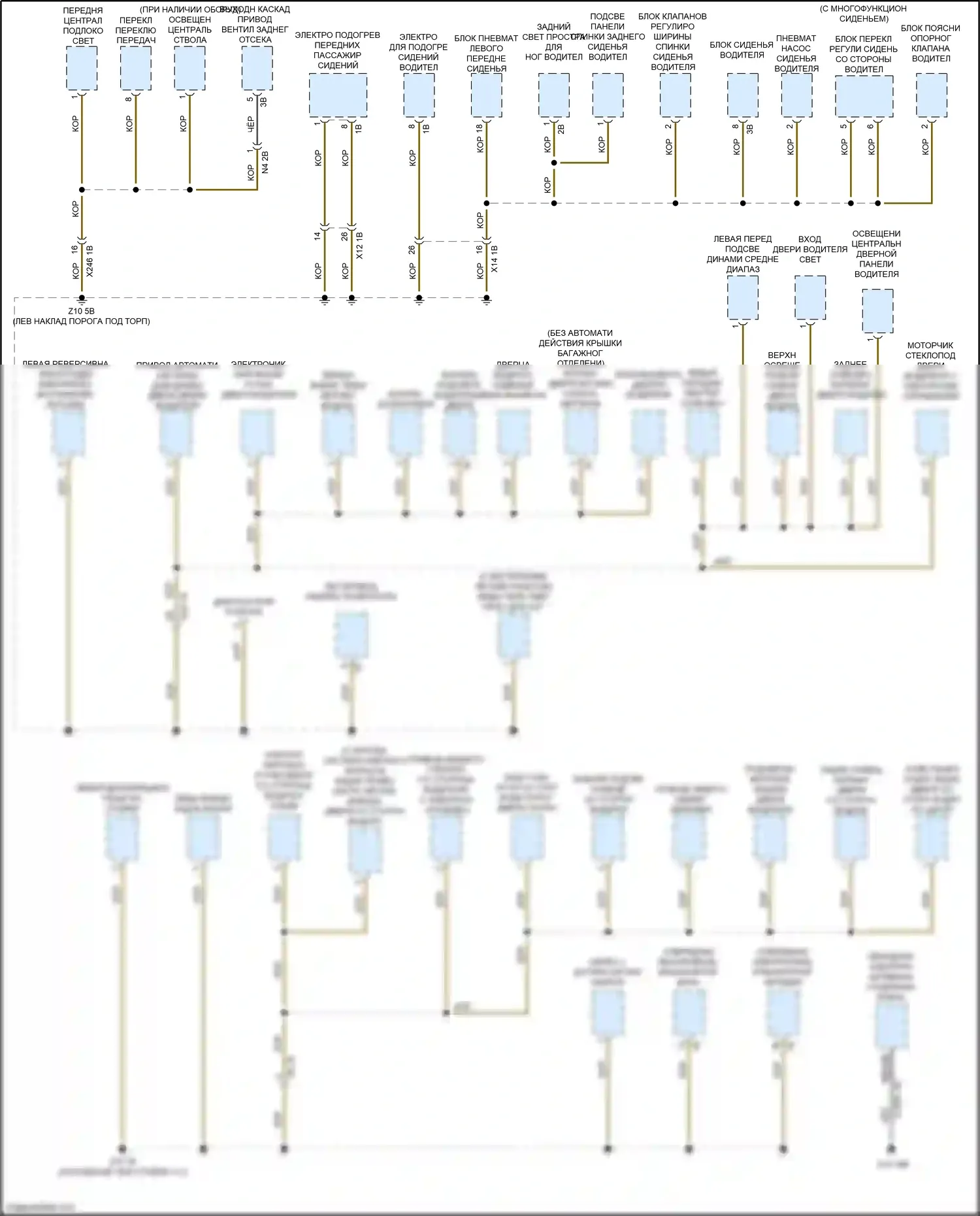 M5 BMW F90 рестайлинг (2020-2024): Электросхема разводки массы (4 из 6) 