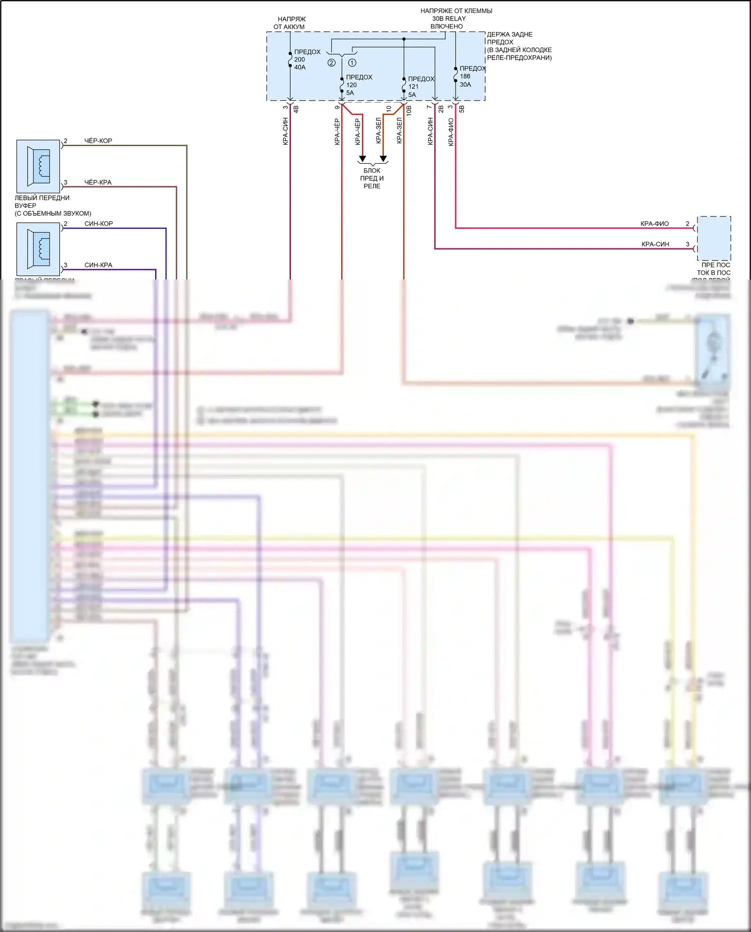 M6 BMW F06/F13/F12 рестайлинг (2015-2018): Топ hifi магнитолы электросхема, кроме премиум без активного звукового оформления 