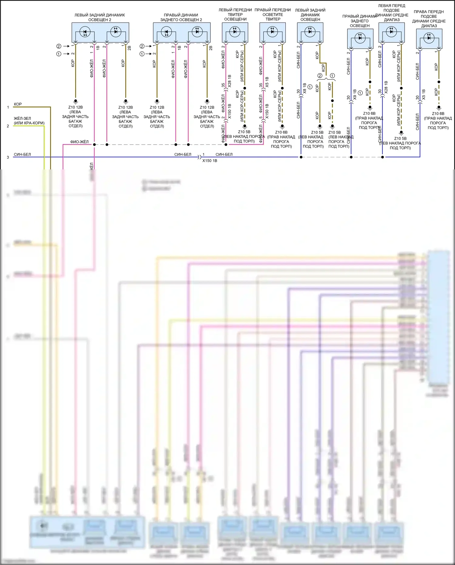 M6 BMW F06/F13/F12 рестайлинг (2015-2018): Топ hifi магнитолы электросхема, премиум (3 из 3) 