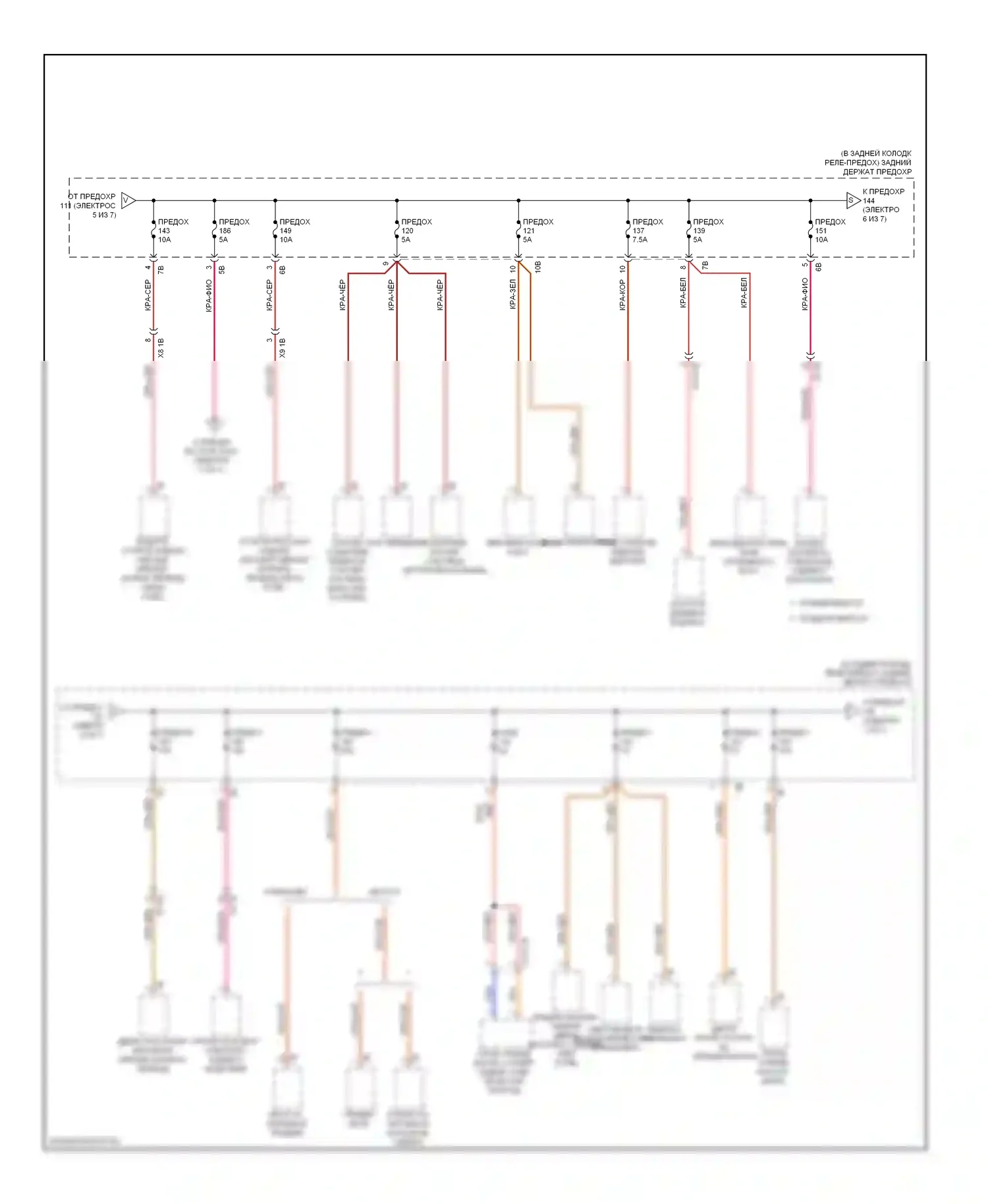 M6 BMW F06/F13/F12 (2012-2015): Электросхема блока предохранителей реле (6 из 7) 
