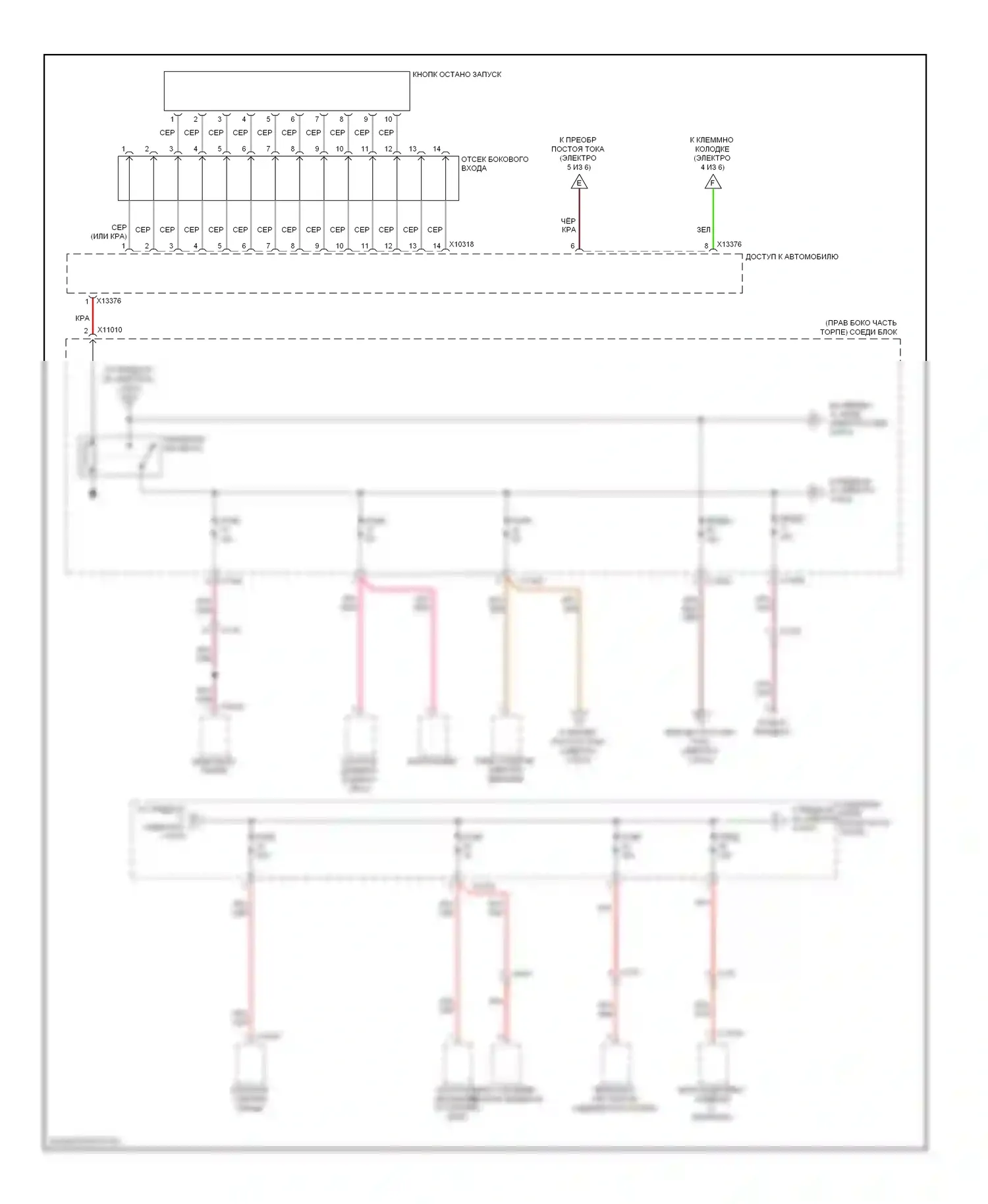 X1 BMW E84 рестайлинг (2012-2015): Электросхема блока предохранителей реле (3 из 6) 