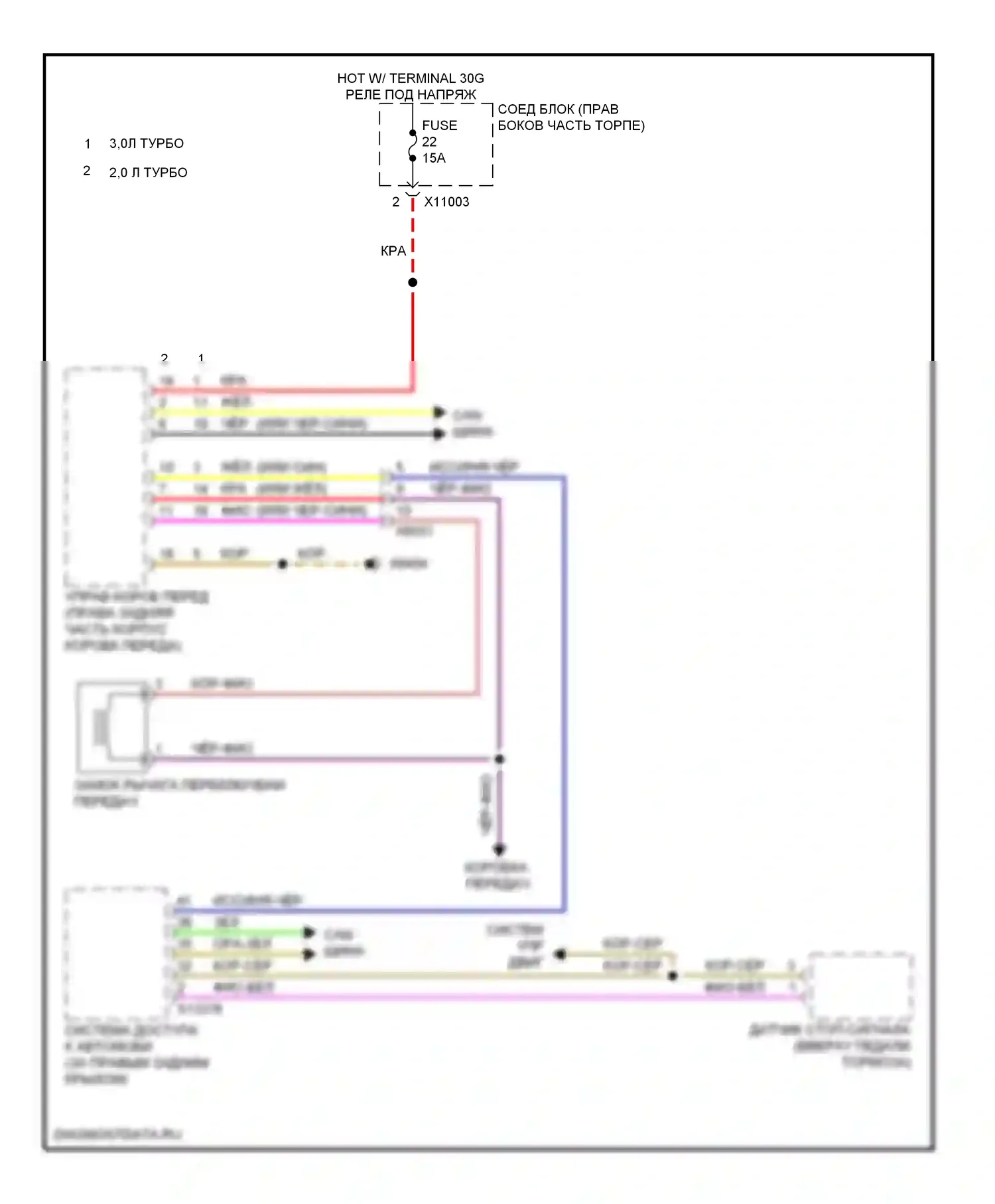 X1 BMW E84 рестайлинг (2012-2015): Электросхема блокировки селектора 