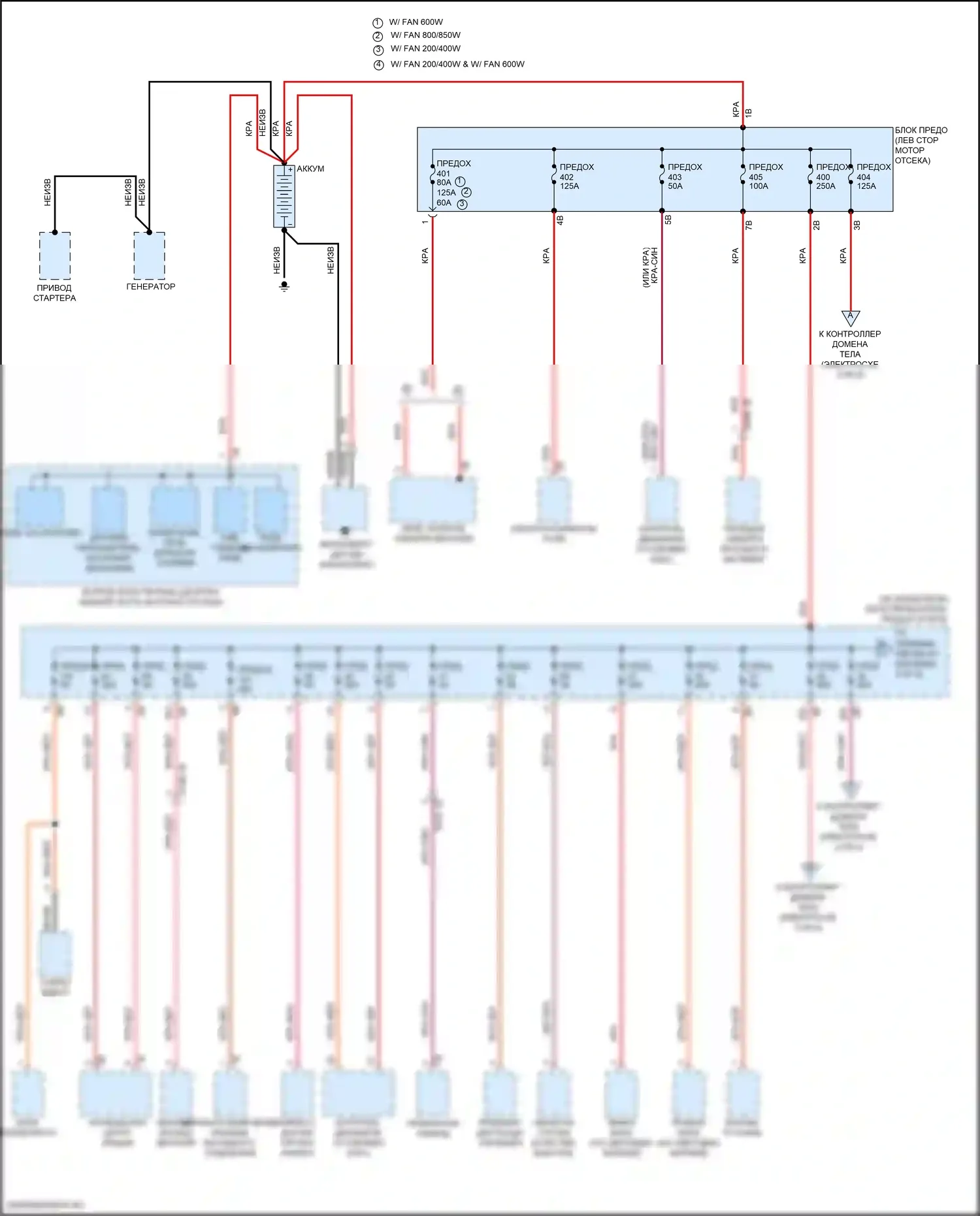 X1 BMW F48 рестайлинг (2019-2023): Электросхема блока предохранителей реле (1 из 4) 