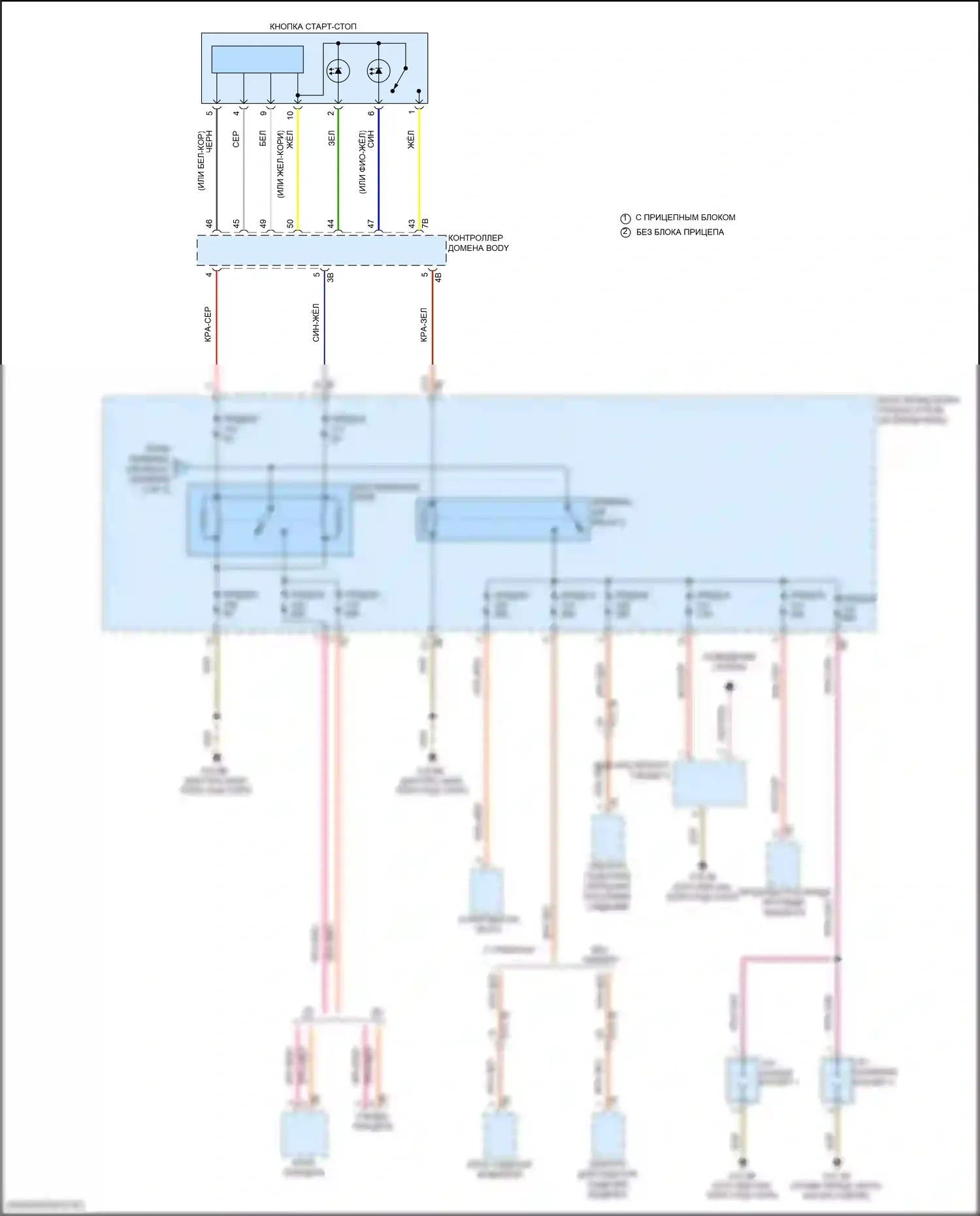 X1 BMW F48 рестайлинг (2019-2023): Электросхема блока предохранителей реле (4 из 4) 