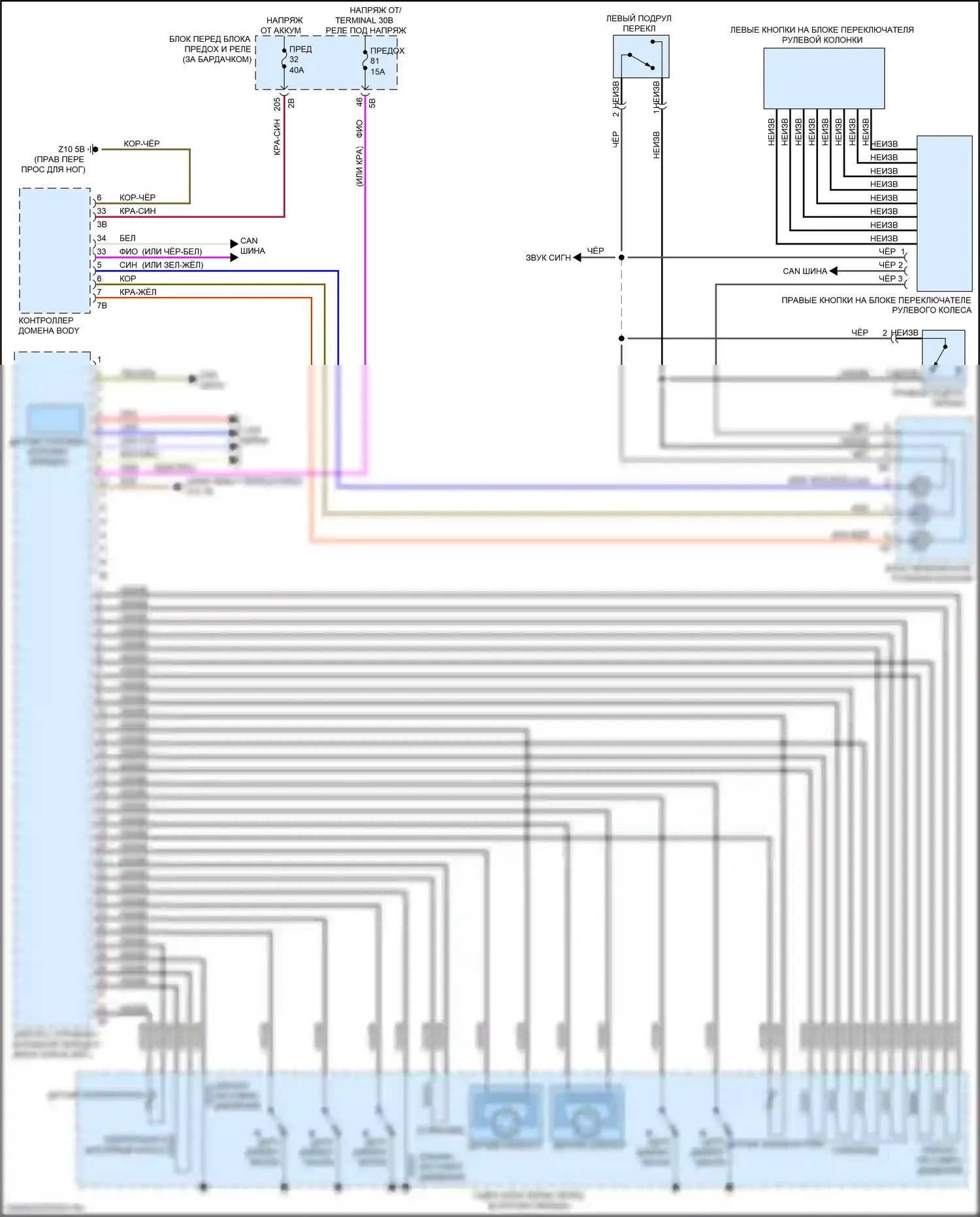 X1 BMW F48 рестайлинг (2019-2023): Электросхема коробки передач (1 из 2) 