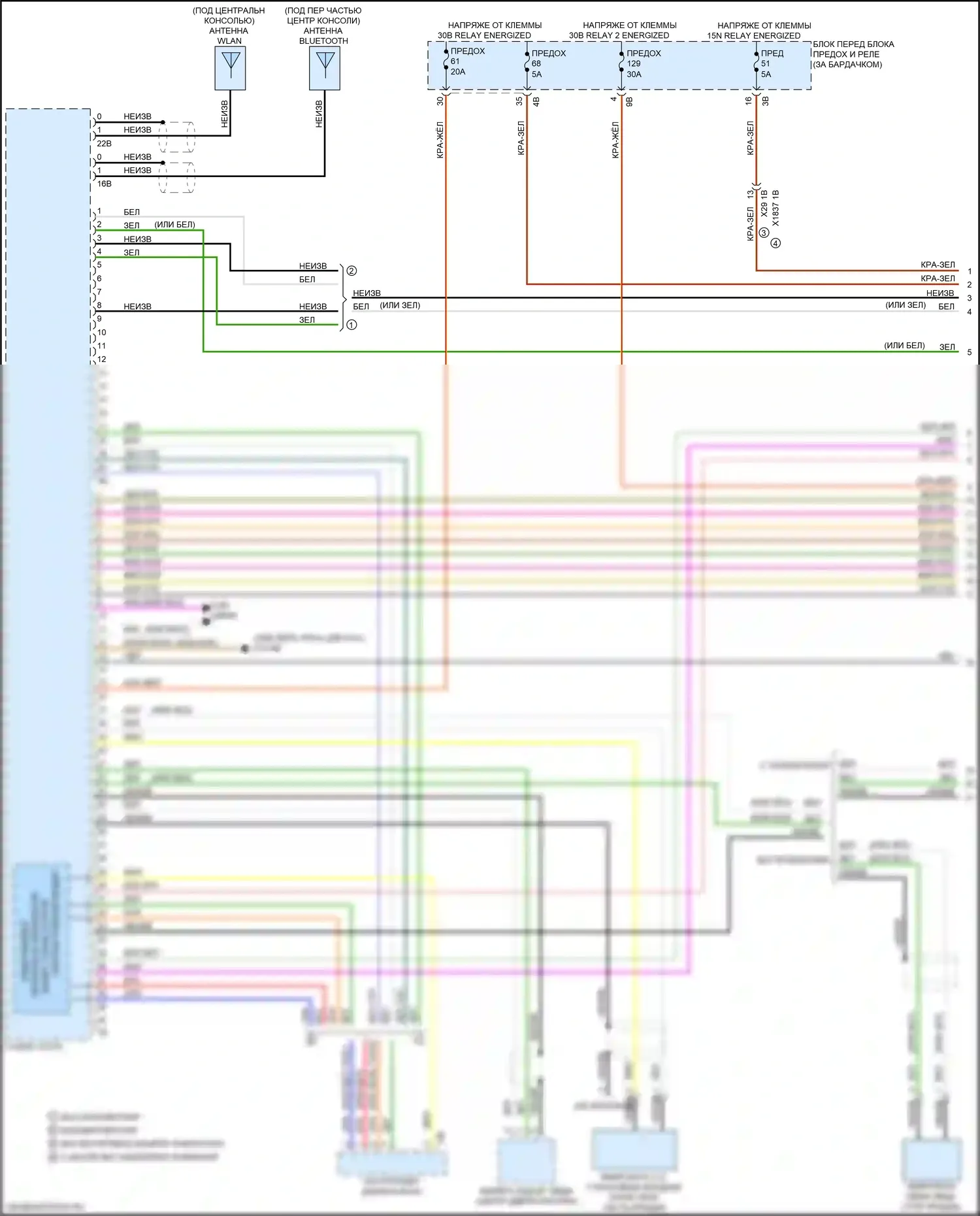 X1 BMW F48 рестайлинг (2019-2023): Электросхема магнитолы hifi (1 из 5) 