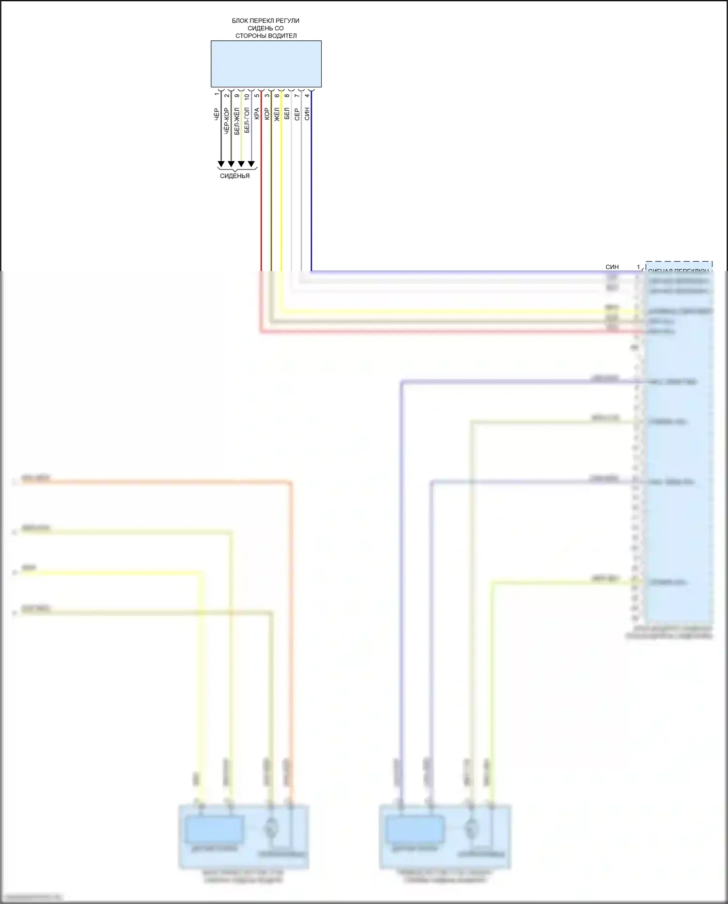 X1 BMW F48 рестайлинг (2019-2023): Электросхема сиденья памяти водителя (2 из 2) 
