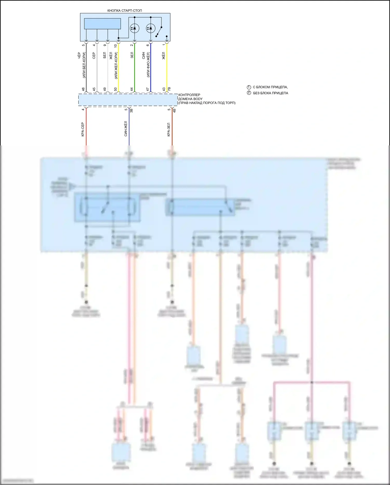 X1 BMW F48 (2015-2019): Электросхема блока предохранителей реле (4 из 4) 