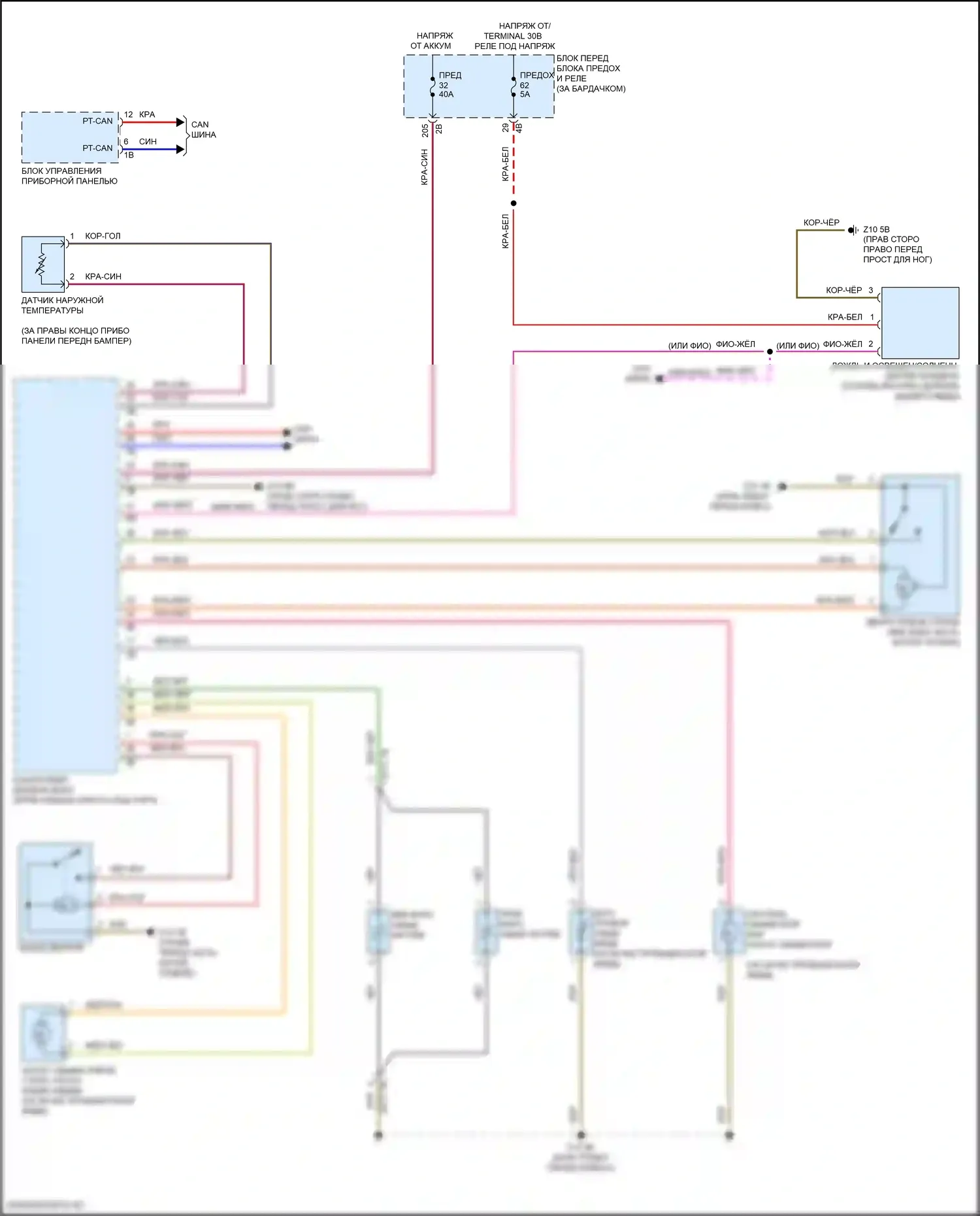 X1 BMW F48 (2015-2019): Дворники и омыватели электросхема 
