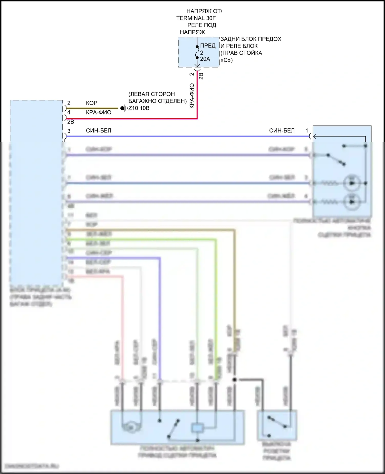 X1 BMW U11/U12 (2022-2024): Электросхема активных управление кузовом и подвеской 