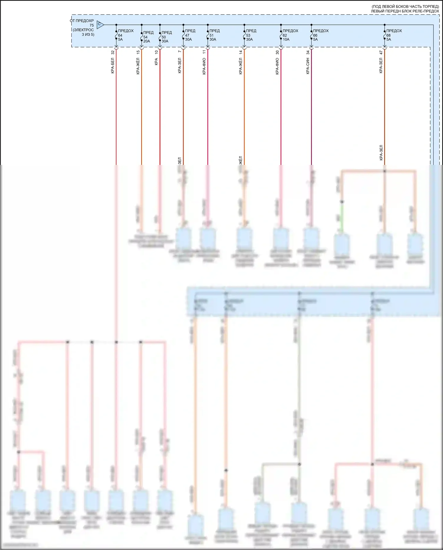 X1 BMW U11/U12 (2022-2024): Электросхема блока предохранителей реле (5 из 5) 