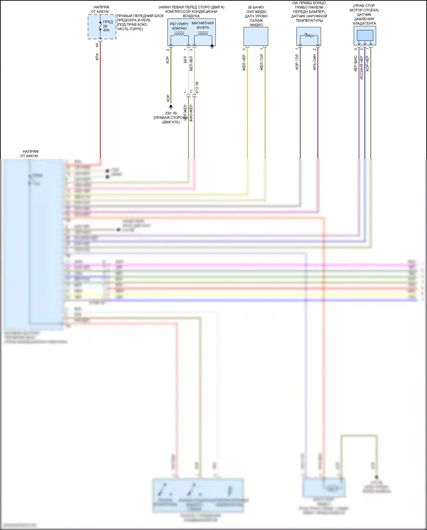 X1 BMW U11/U12 (2022-2024): Электросхема климат контроля (1 из 4) 