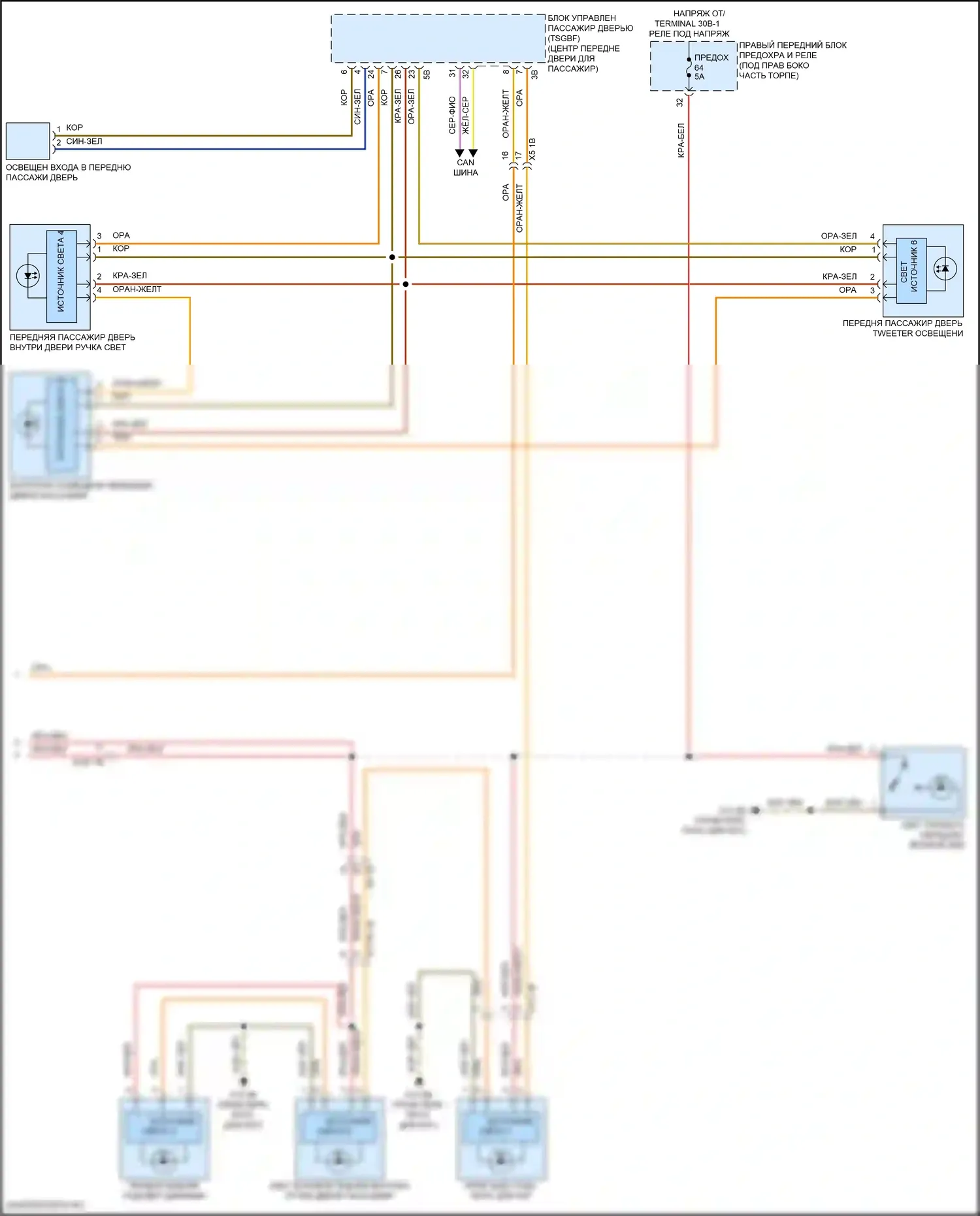X1 BMW U11/U12 (2022-2024): Электросхема освещения салона (4 из 4) 