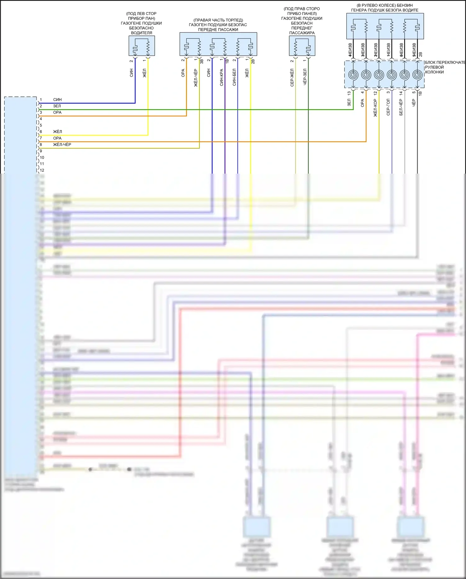 X1 BMW U11/U12 (2022-2024): Электросхема подушек безопасности (1 из 5) 