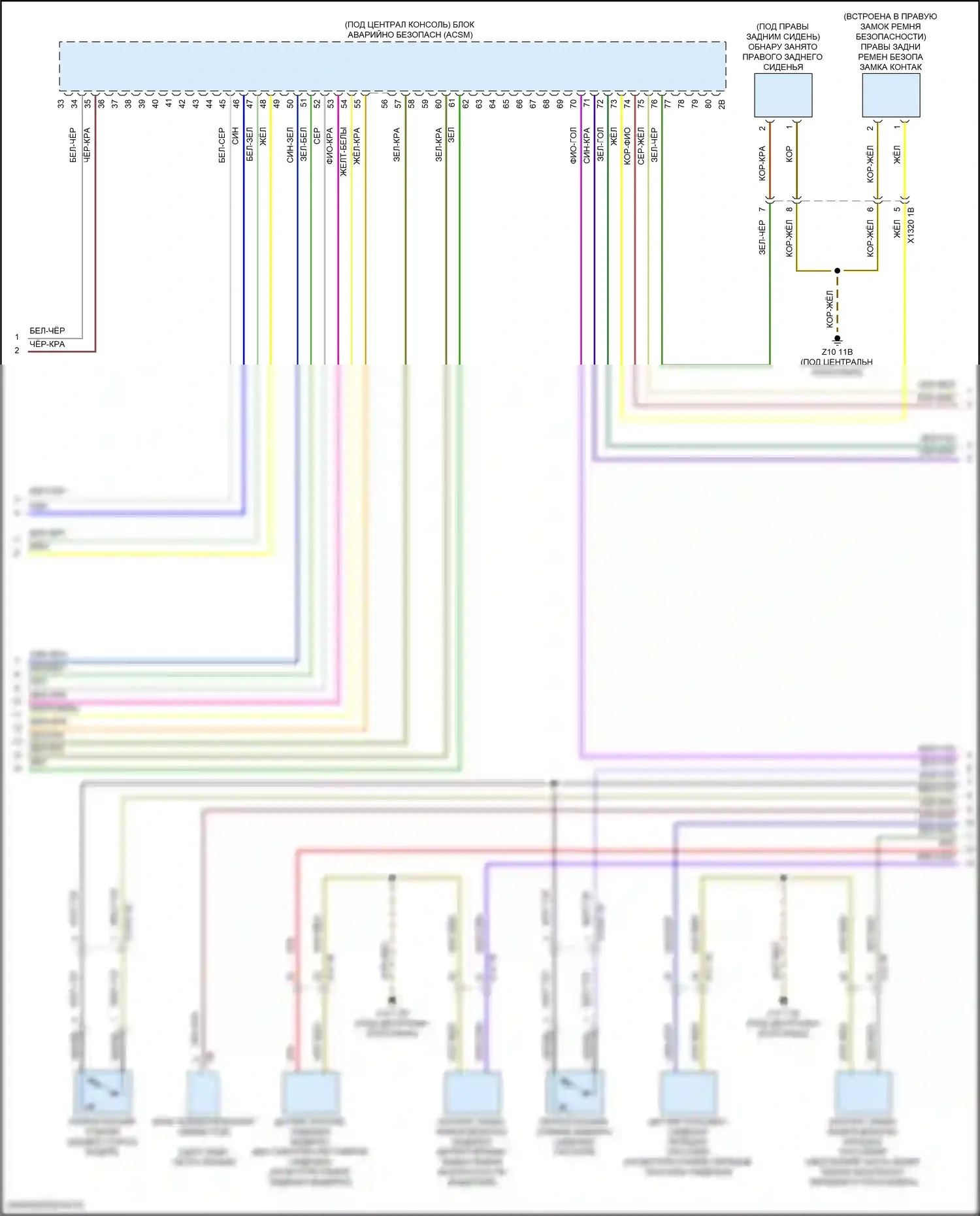 X1 BMW U11/U12 (2022-2024): Электросхема подушек безопасности (3 из 5) 