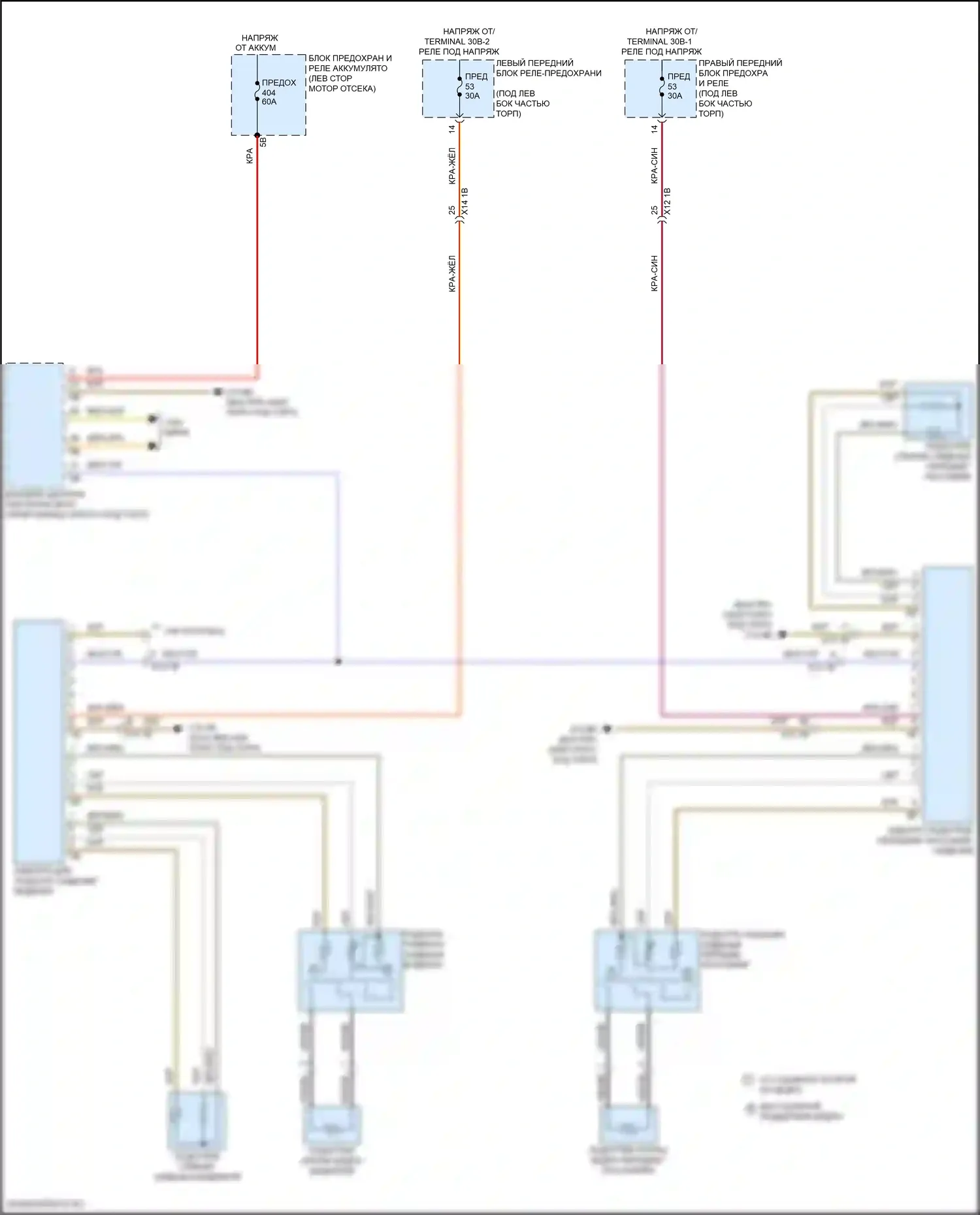 X1 BMW U11/U12 (2022-2024): Электросхема обогреваемых сидений, без памяти 