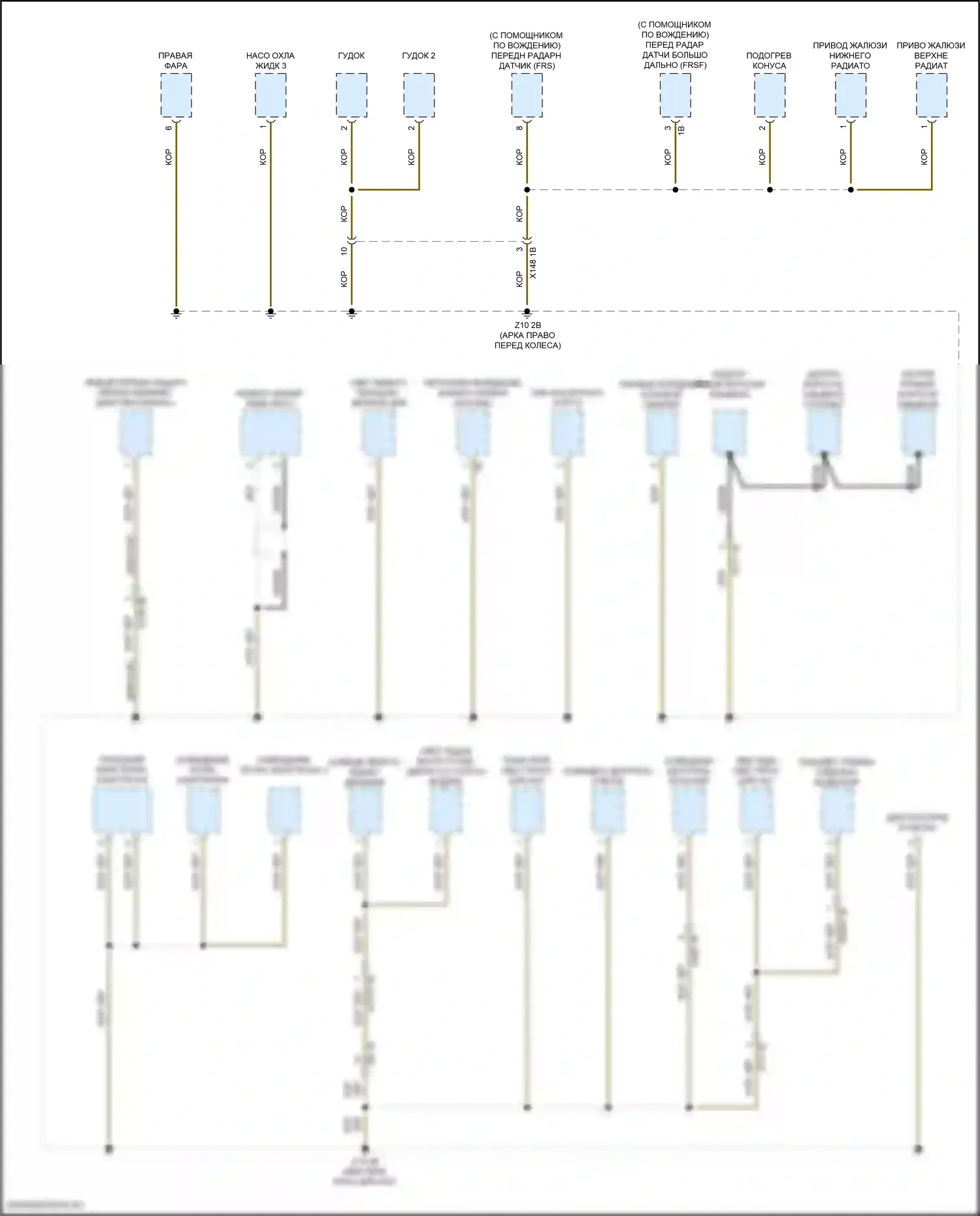 X1 BMW U11/U12 (2022-2024): Электросхема точек подключения масс (2 из 5) 