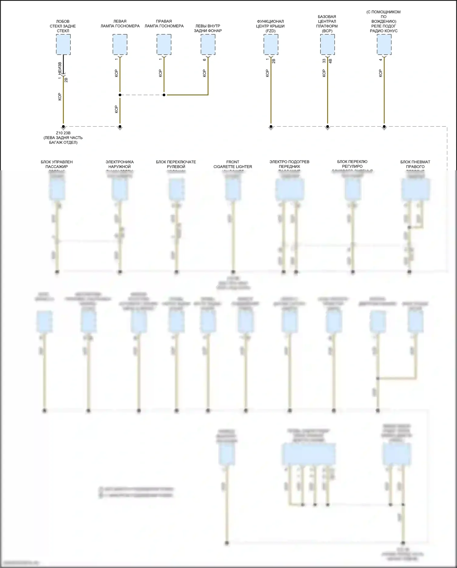 X1 BMW U11/U12 (2022-2024): Электросхема точек подключения масс (4 из 5) 