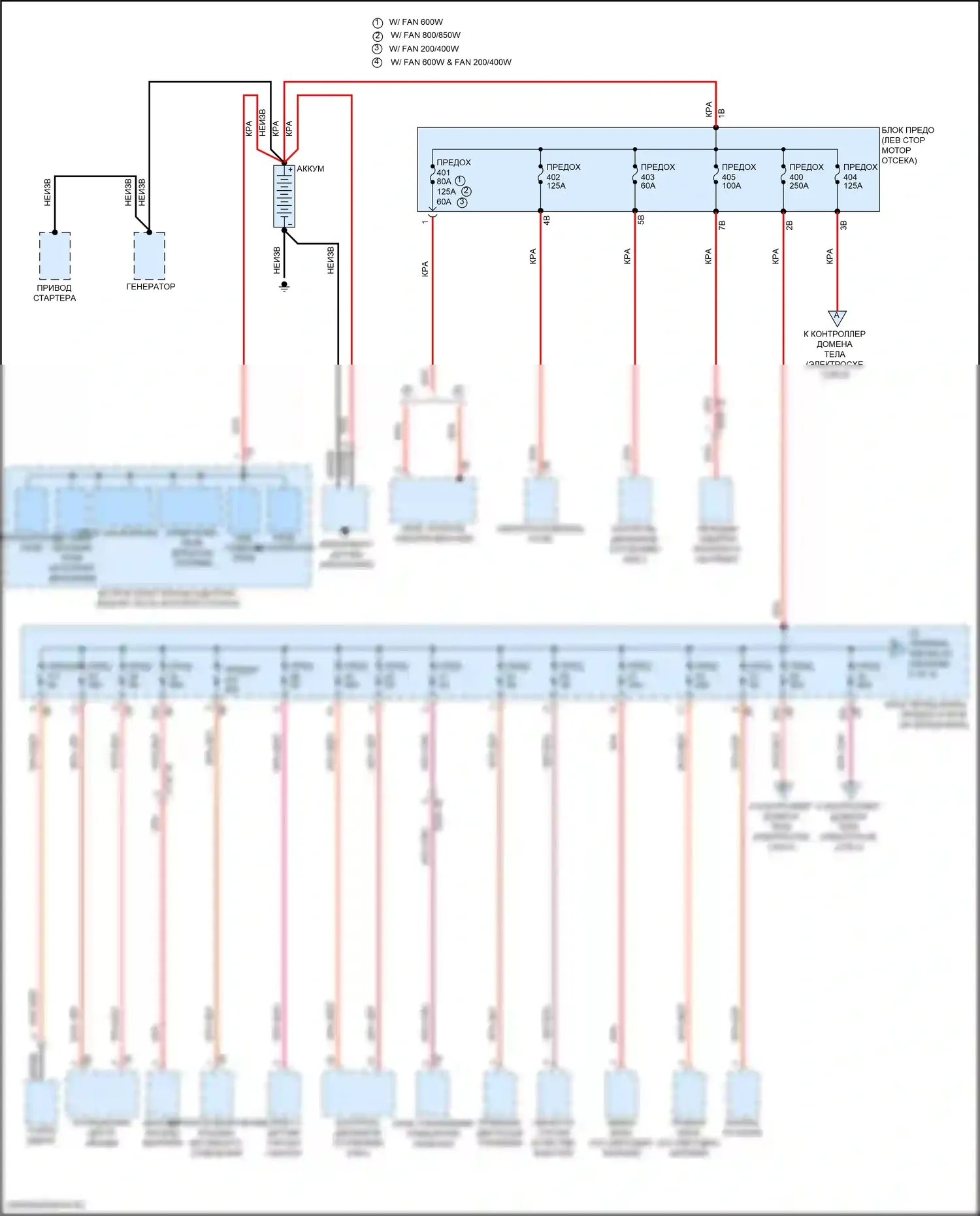 X2 BMW F39 (2017-2023): Электросхема блока предохранителей реле (1 из 4) 