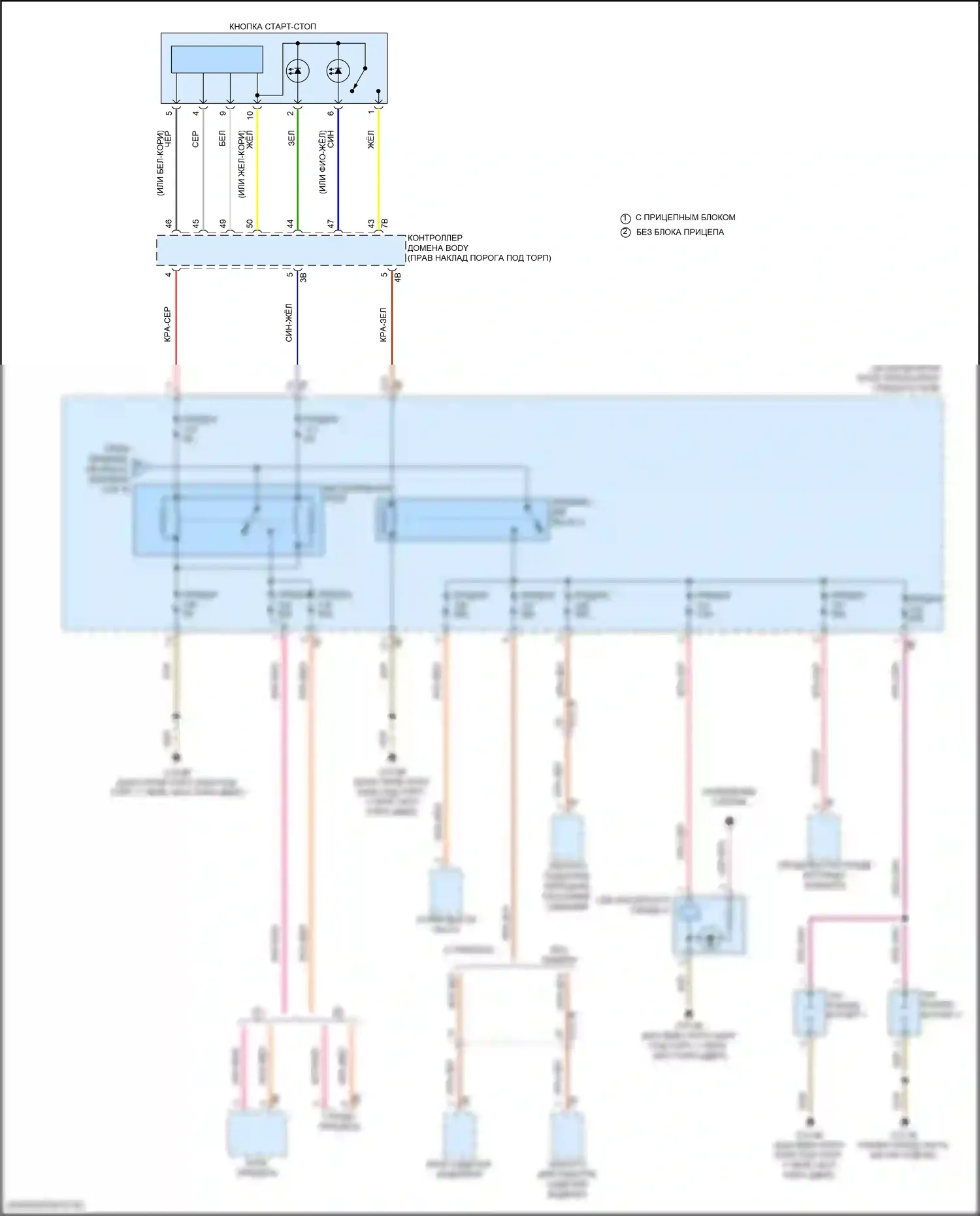 X2 BMW F39 (2017-2023): Электросхема блока предохранителей реле (4 из 4) 