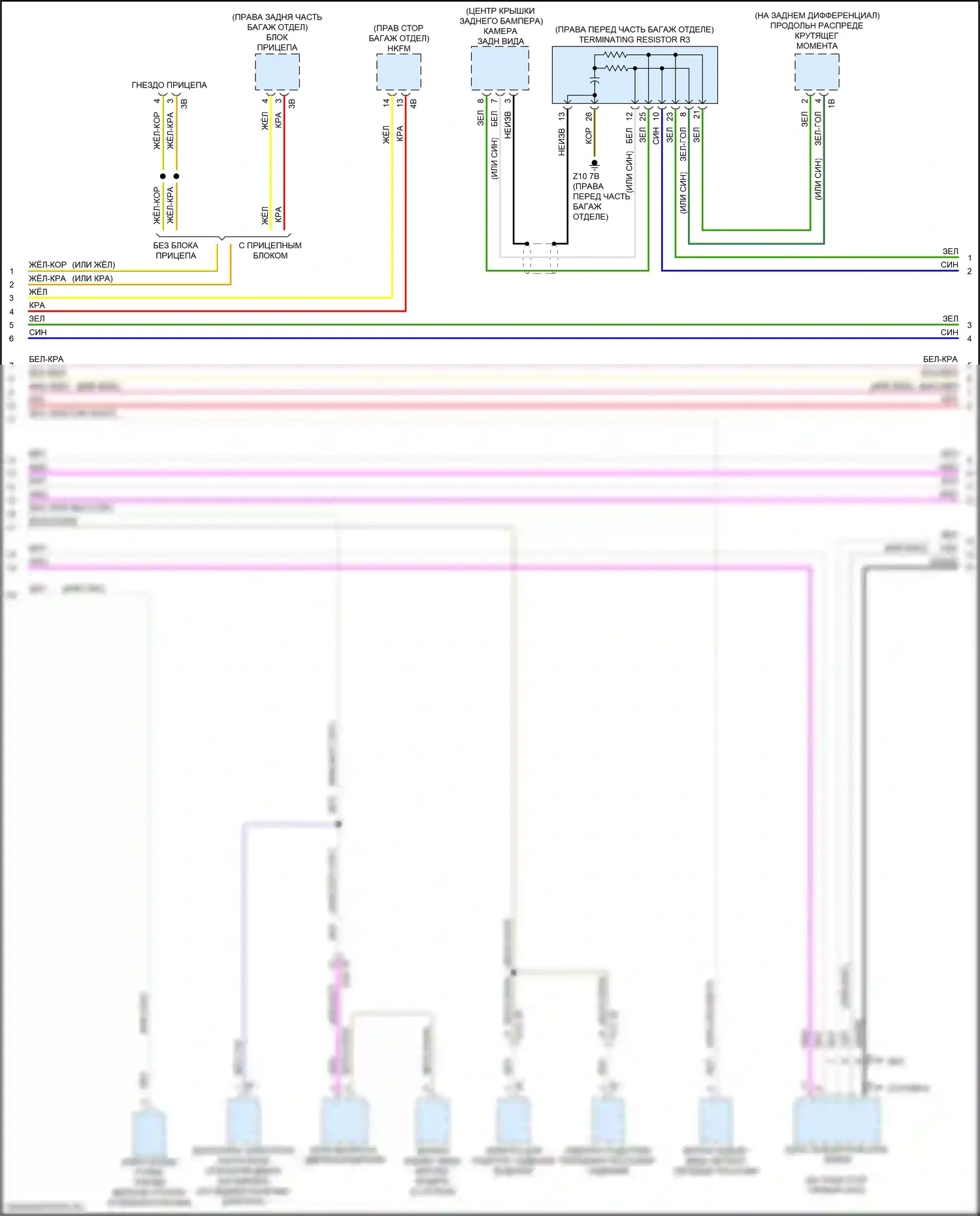 X2 BMW F39 (2017-2023): Электросхема шины высокого/низкого уровня (3 из 4) 