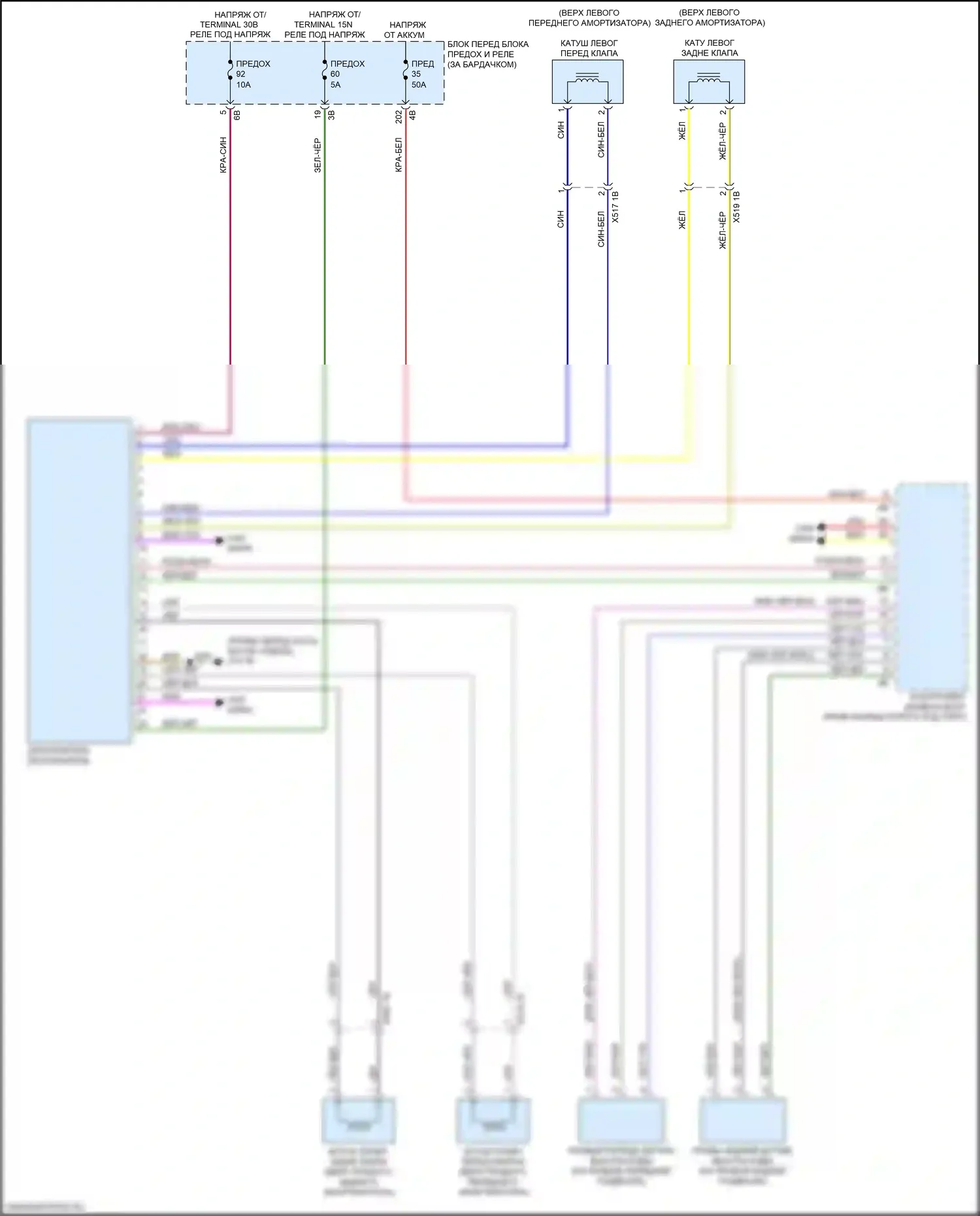 X2 BMW F39 (2017-2023): Электросхема электронной подвески 