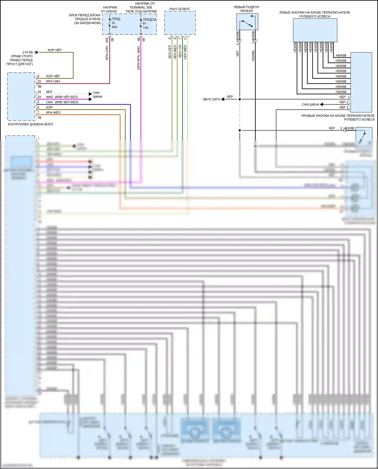 X2 BMW F39 (2017-2023): Электросхема коробки передач (1 из 2) 