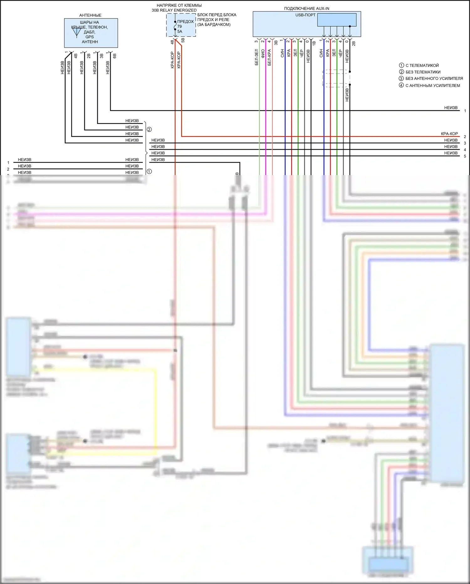 X2 BMW F39 (2017-2023): Hifi электросхема магнитолы, без активного звукового оформления (4 из 5) 