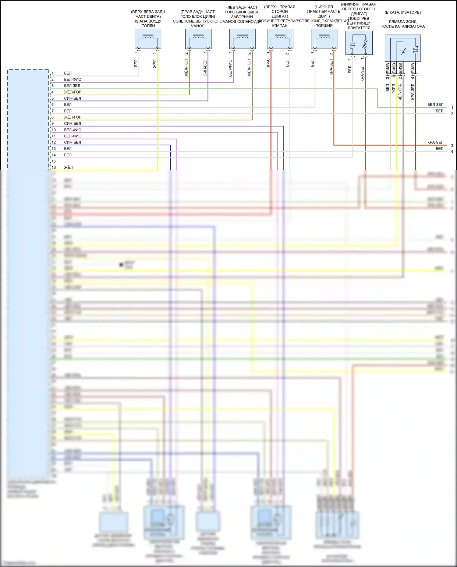 X3 M BMW F97 рестайлинг (2021-2024): Электросхема двигателя 3,0л турбо (1 из 7) 