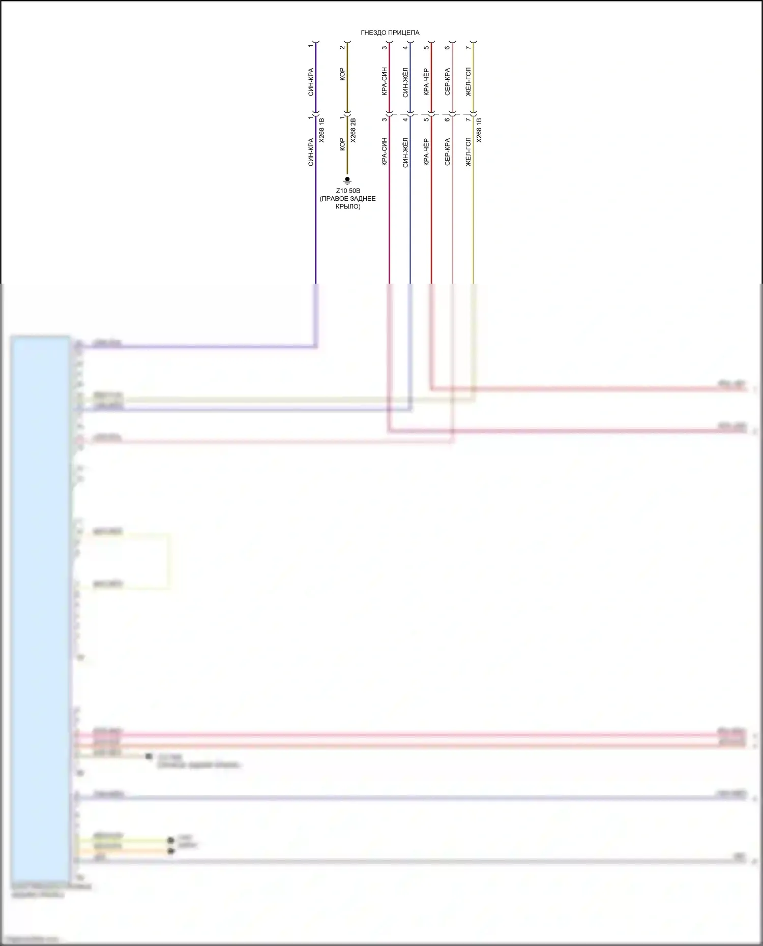 X3 M BMW F97 рестайлинг (2021-2024): Электросхема буксировки прицепа (1 из 2) 