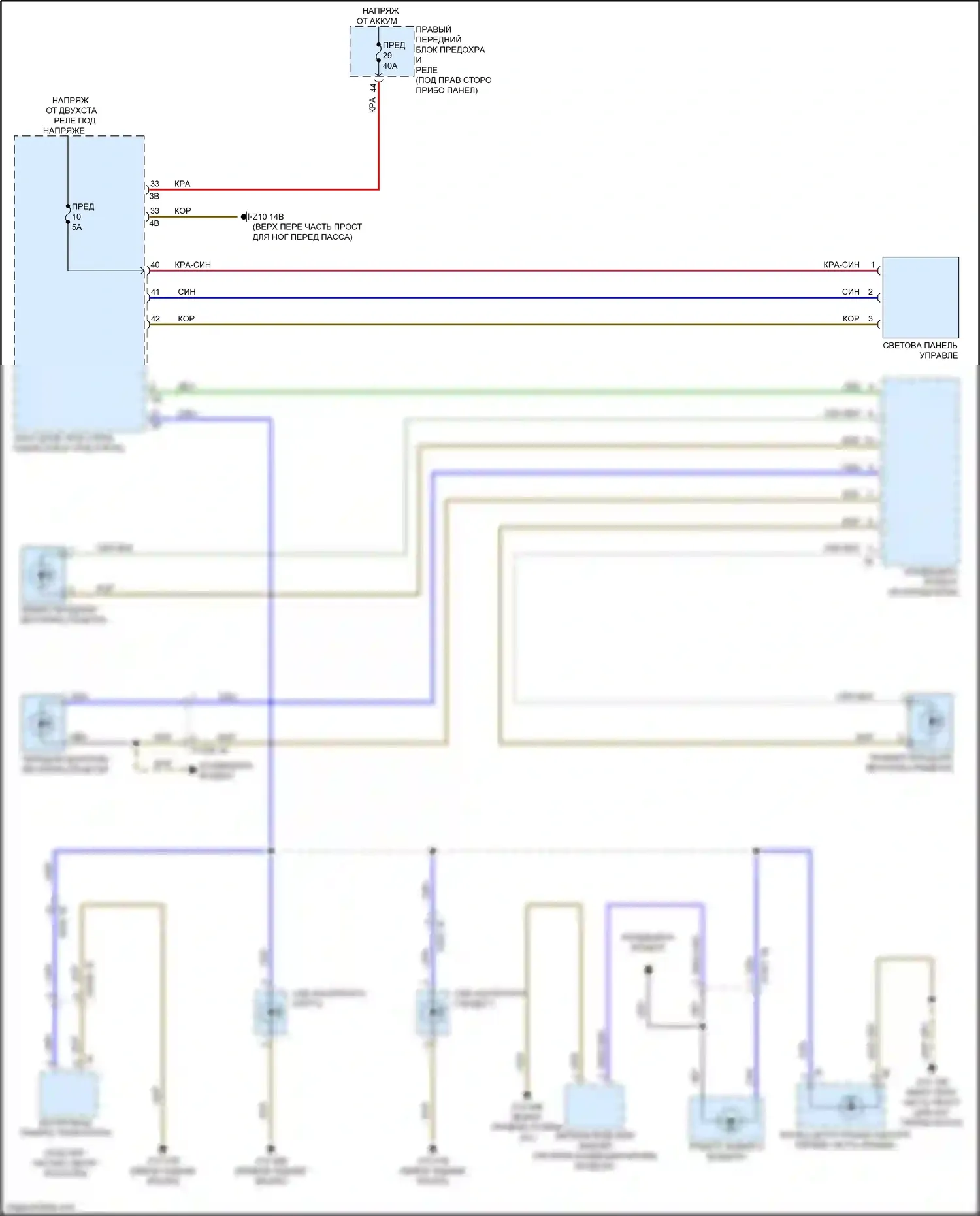 X3 M BMW F97 рестайлинг (2021-2024): Электросхема подсветки приборной панели 