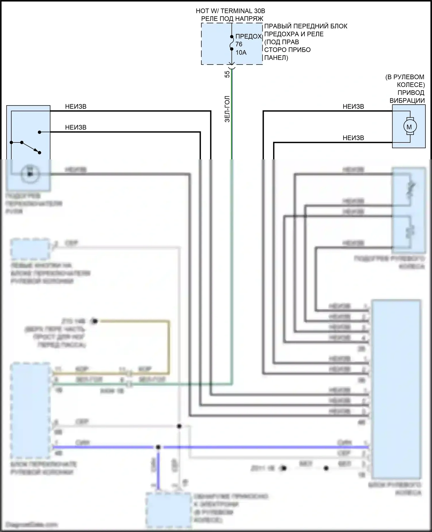 X3 M BMW F97 рестайлинг (2021-2024): Электросхема рулевого колеса с подогревом 