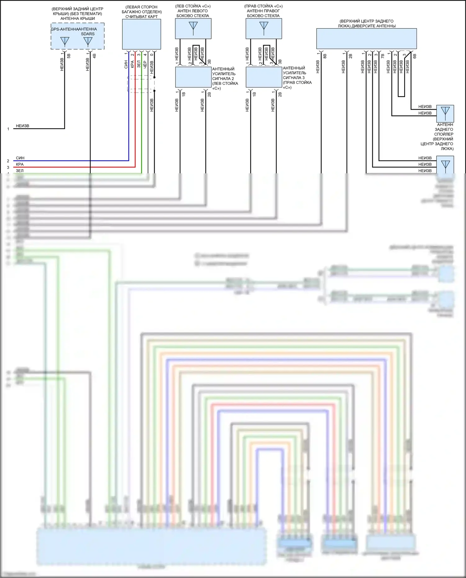 X3 M BMW F97 рестайлинг (2021-2024): Электросхема навигации, база с аудиоблоком приемника (3 из 3) 