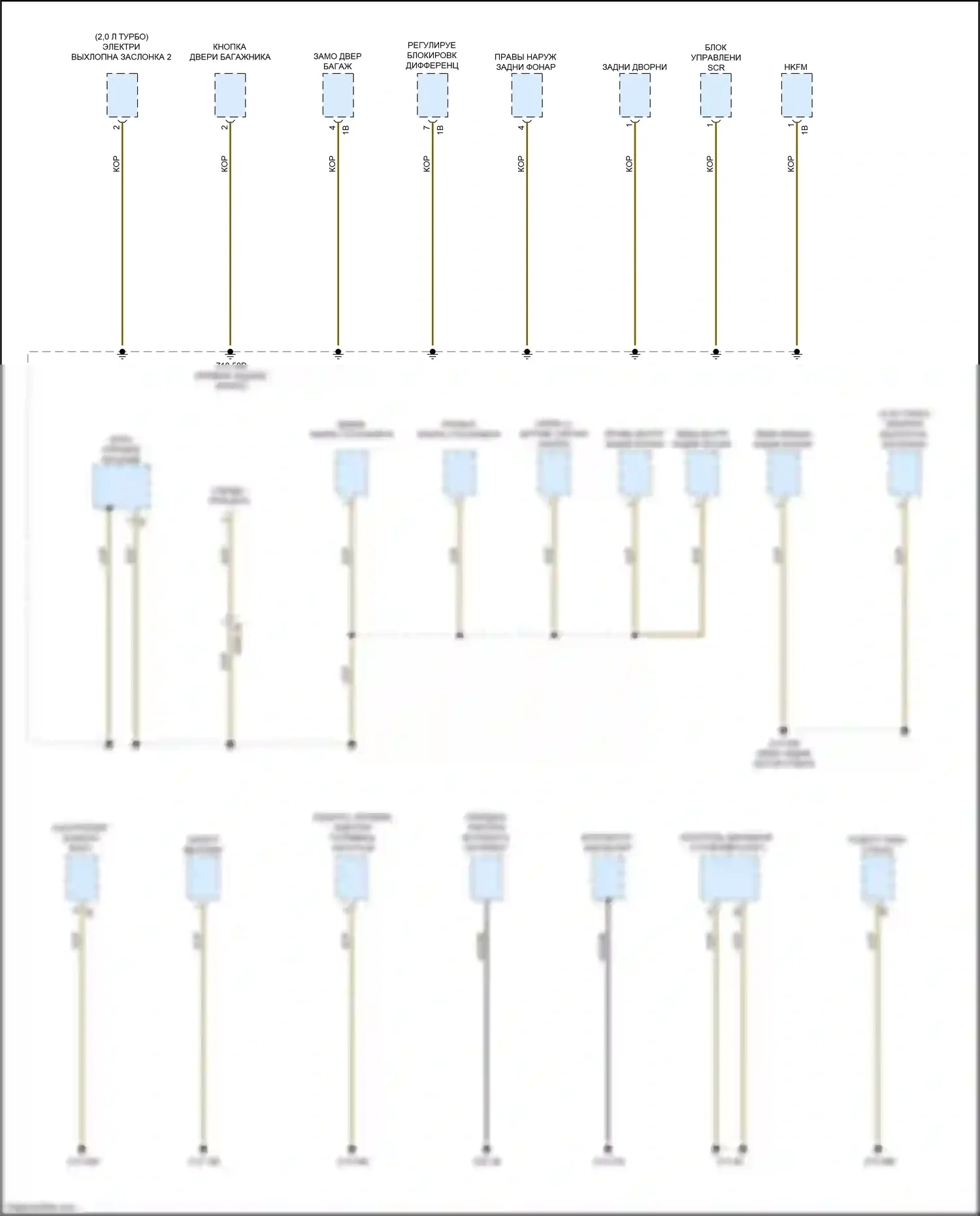 X3 M BMW F97 рестайлинг (2021-2024): Электросхема распределения массы (7 из 7) 