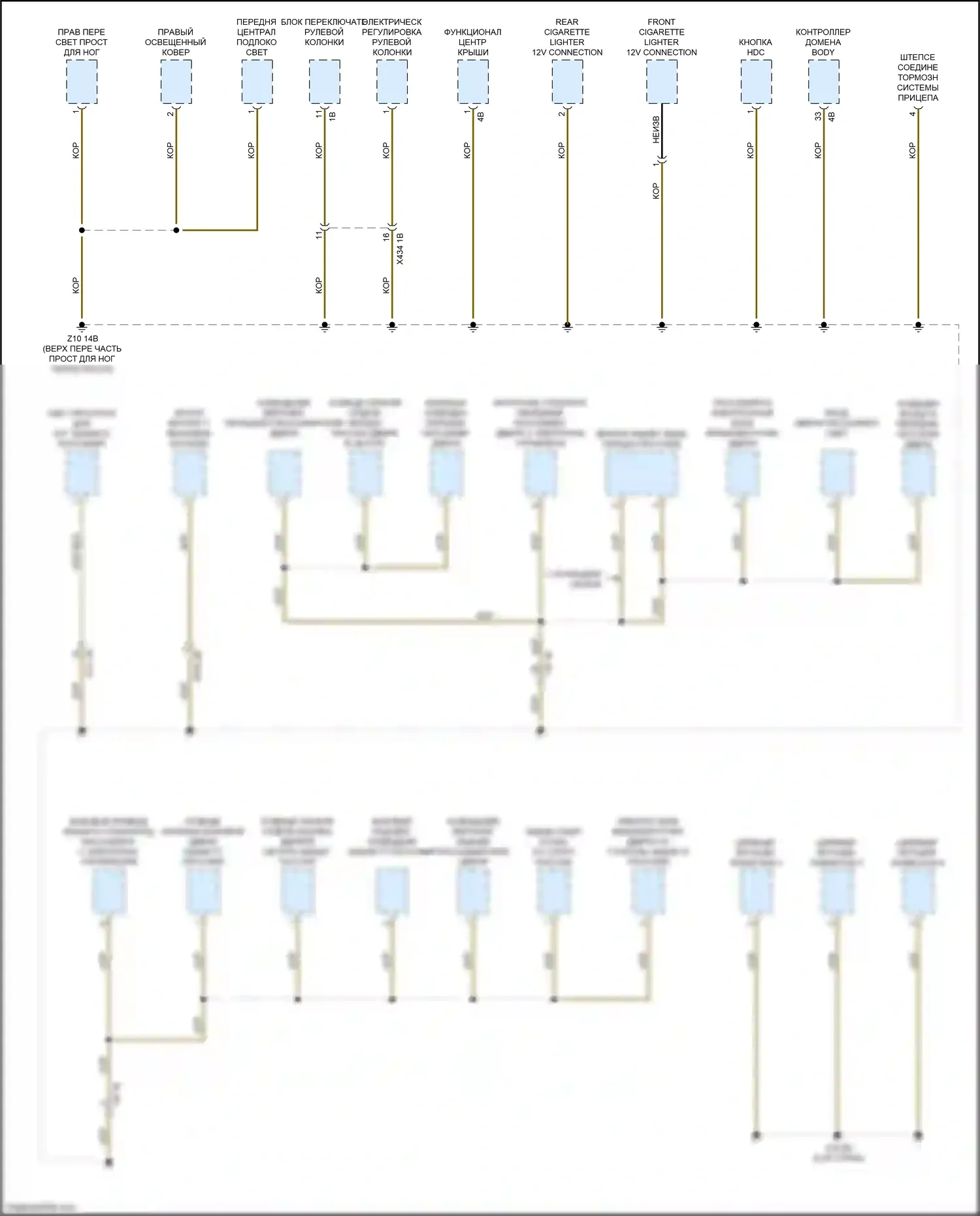 X3 M BMW F97 рестайлинг (2021-2024): Электросхема разводки массы (2 из 7) 