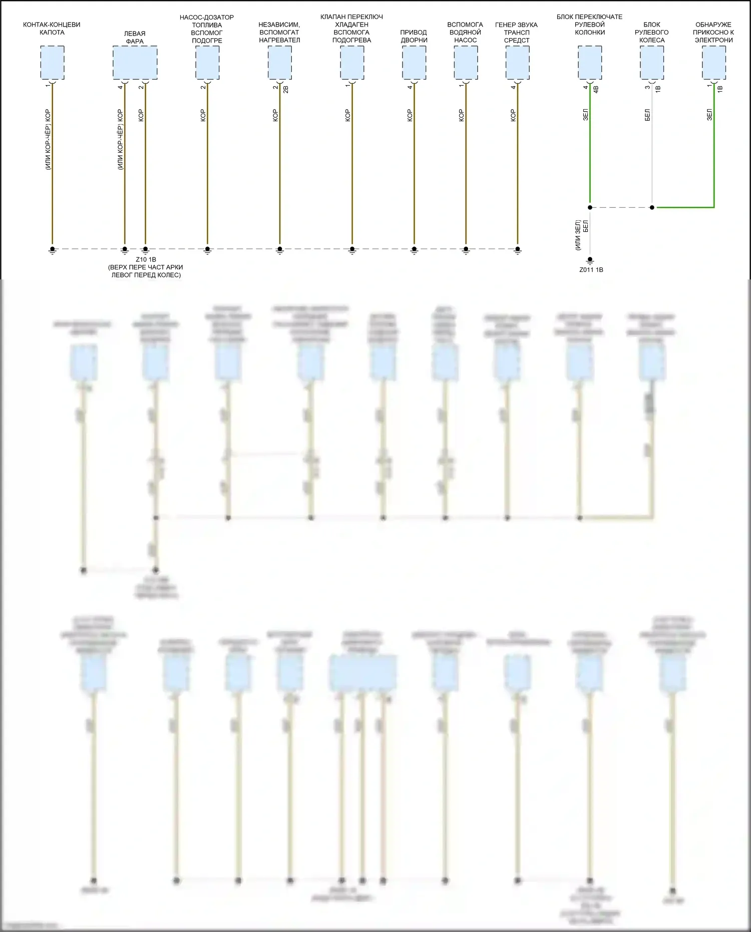 X3 M BMW F97 рестайлинг (2021-2024): Электросхема разводки массы (3 из 7) 