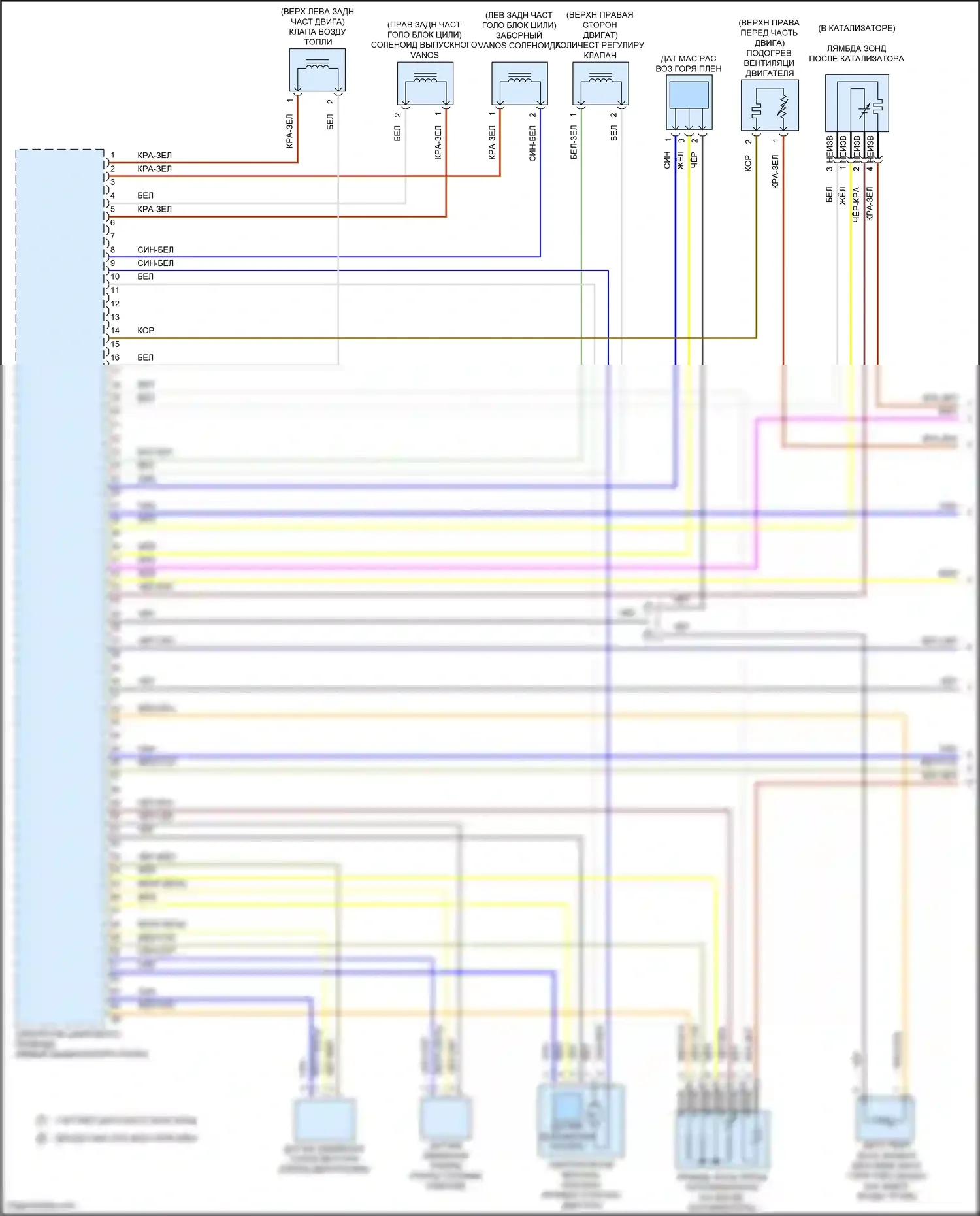 X3 M BMW F97 (2019-2021): Электросхема двигателя 2.0л турбо (1 из 6) 