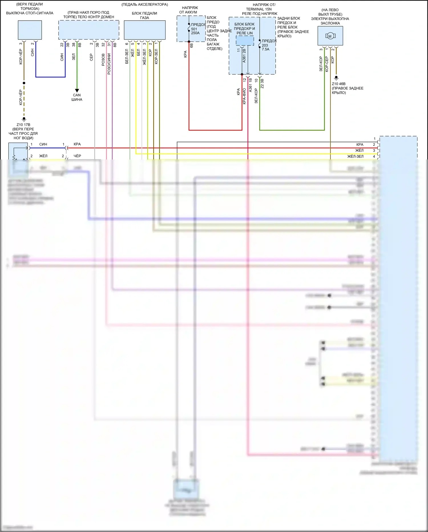 X3 M BMW F97 (2019-2021): Электросхема двигателя 2.0л турбо (6 из 6) 