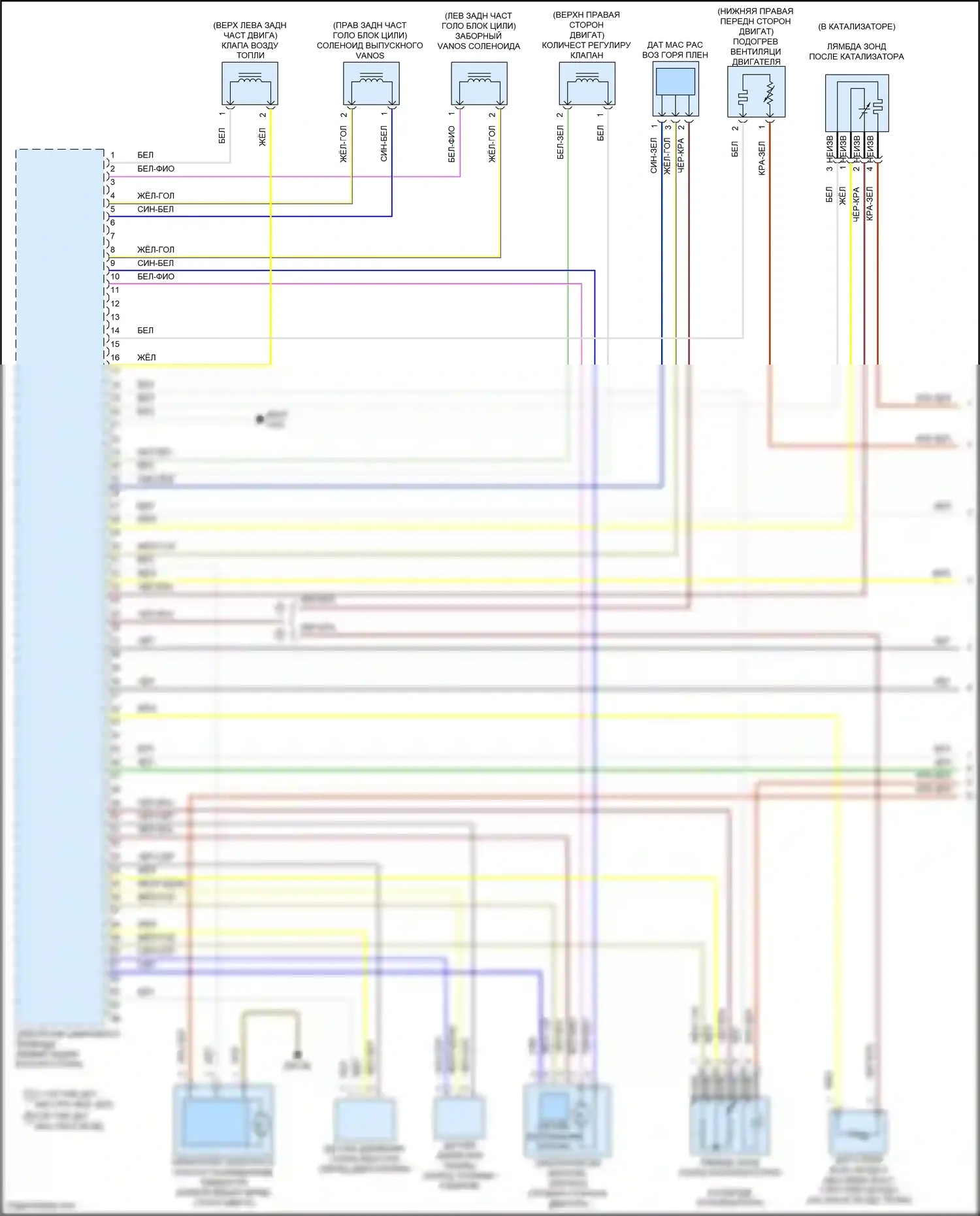 X3 M BMW F97 (2019-2021): Электросхема двигателя 3,0л турбо (1 из 6) 