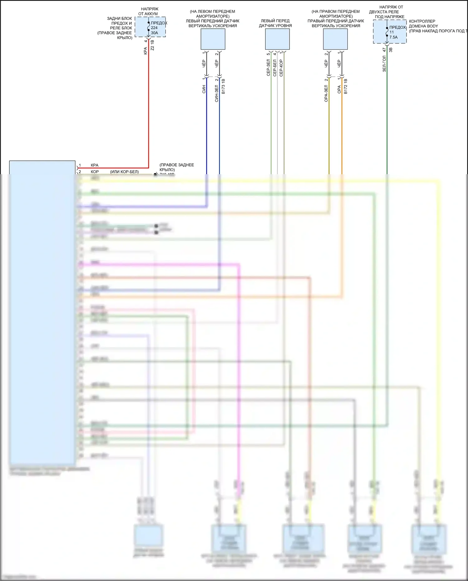X3 M BMW F97 (2019-2021): Электросхема подвески динамического привода 