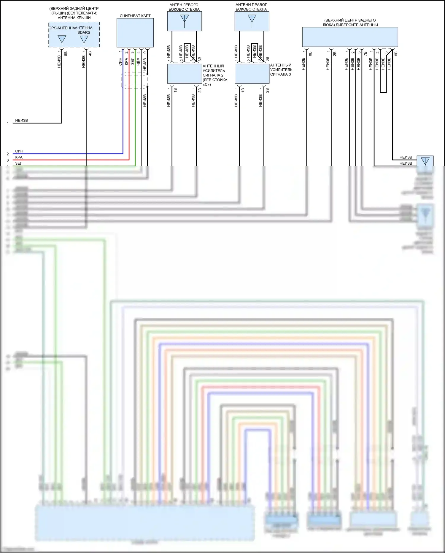 X3 M BMW F97 (2019-2021): Электросхема аудиоблока приемника, основание (3 из 3) 