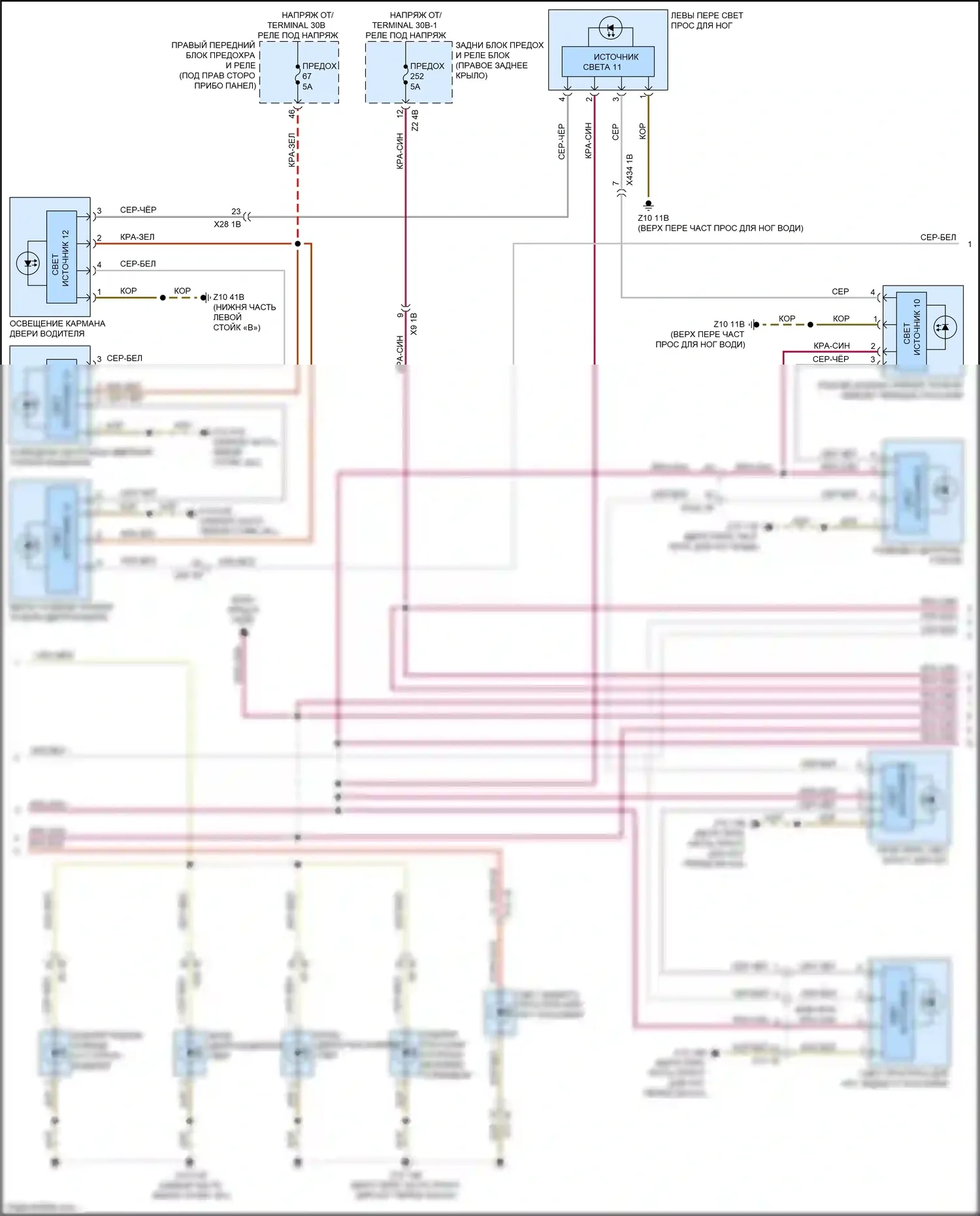 X3 M BMW F97 (2019-2021): Электросхема освещения салона (3 из 4) 