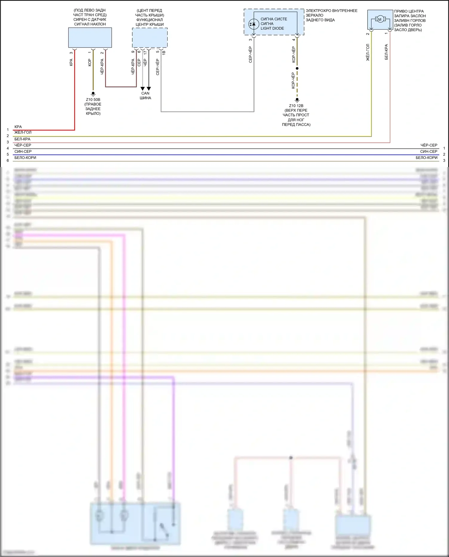 X3 M BMW F97 (2019-2021): Электросхема центрального замка (2 из 3) 
