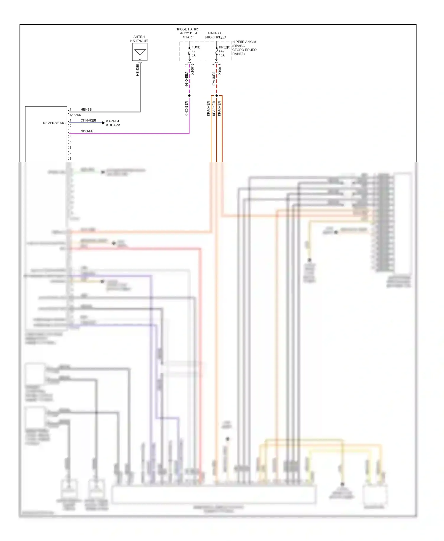 X3 BMW E83 рестайлинг (2006-2010): Электросхема навигации, с видеоблоком 