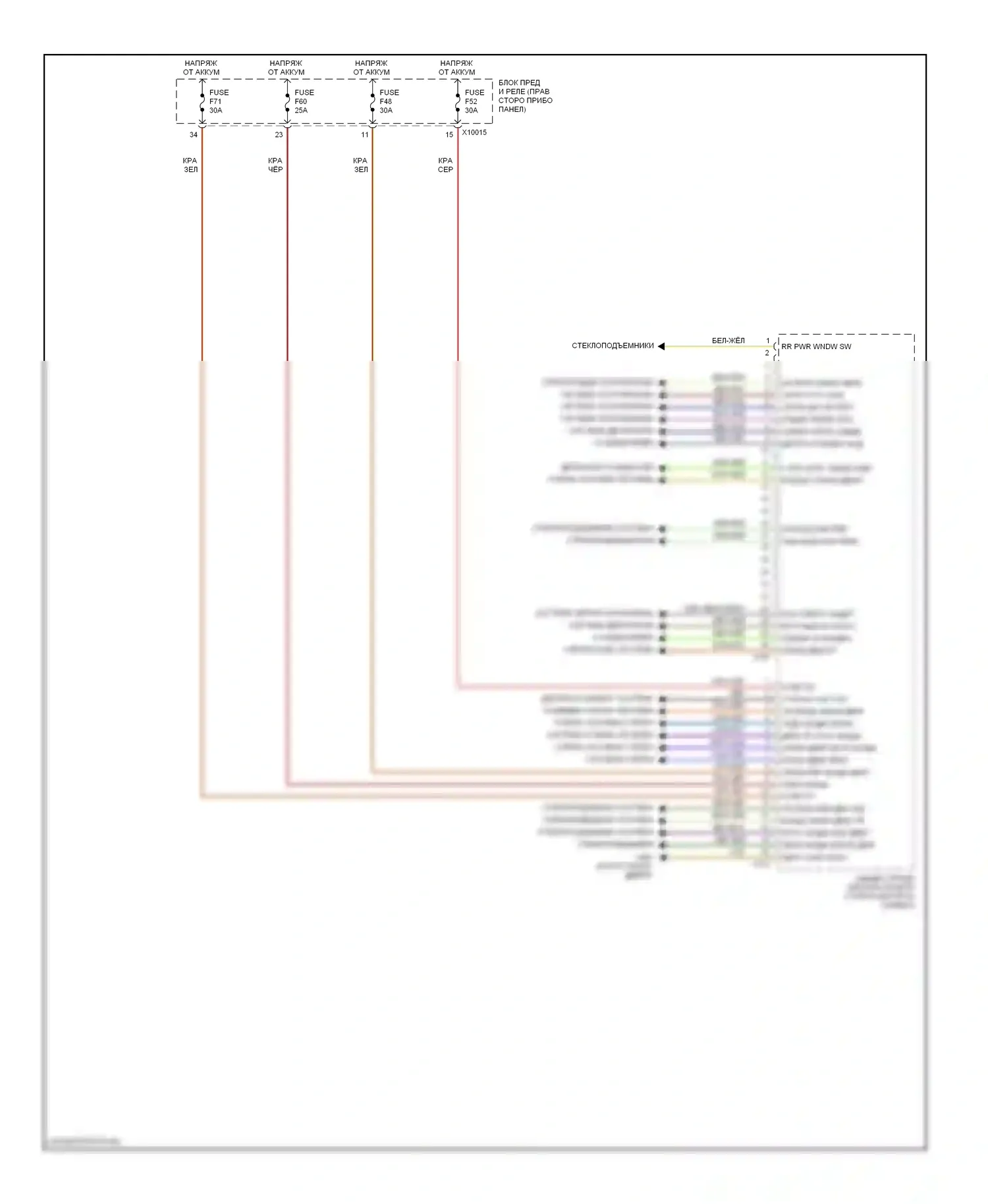 X3 BMW E83 (2003-2006): Электросхема блоков управления кузовом (2 из 2) 