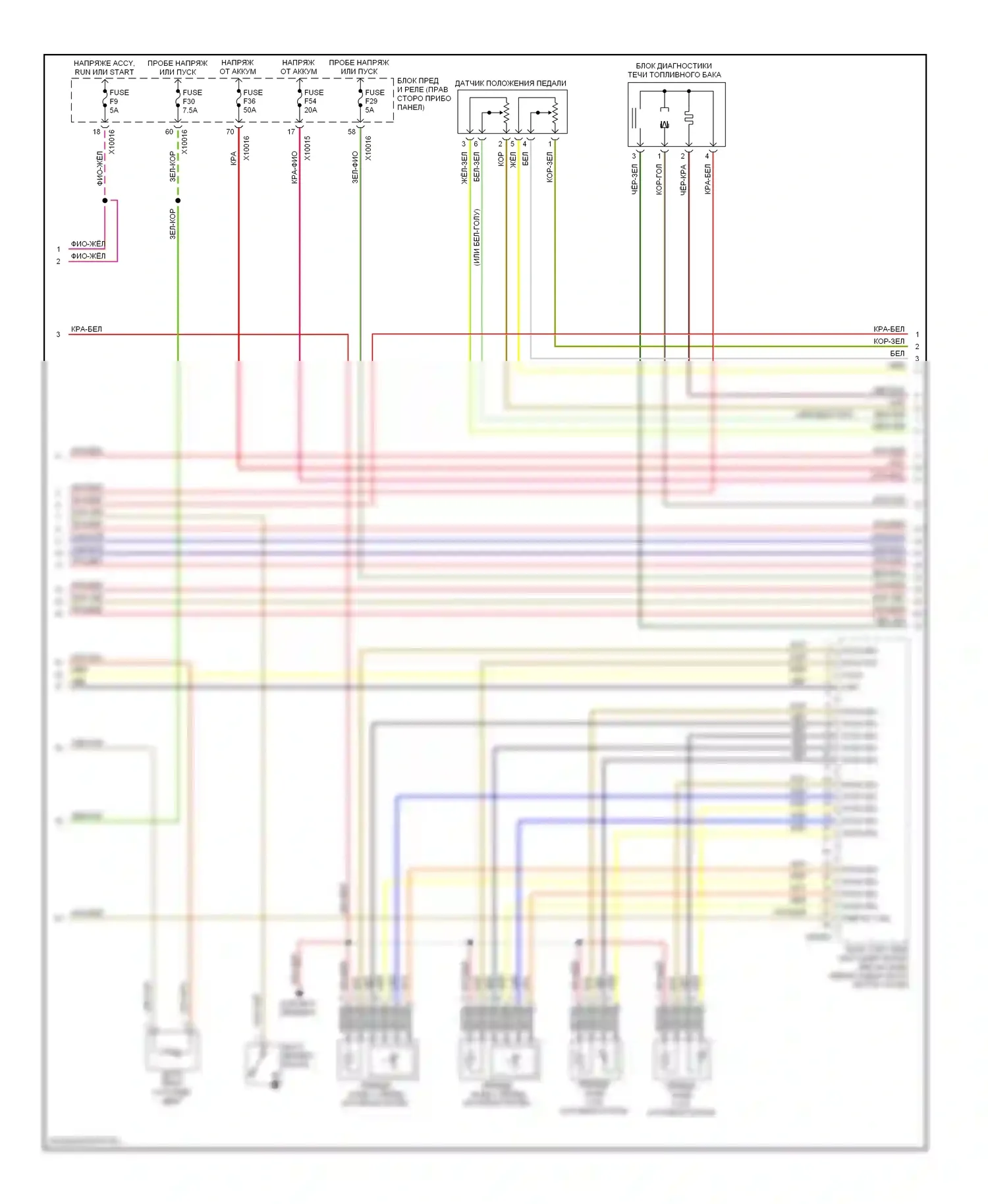 X3 BMW E83 (2003-2006): Электросхема двигателя 3.0l (3 из 4) 