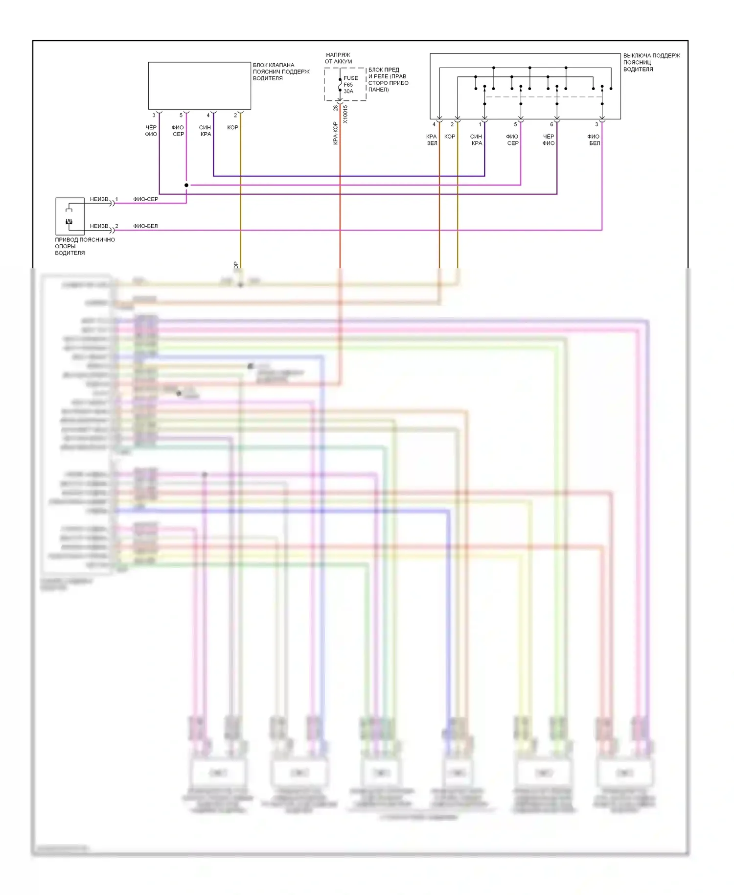 X3 BMW E83 (2003-2006): Электросхема систем памяти 