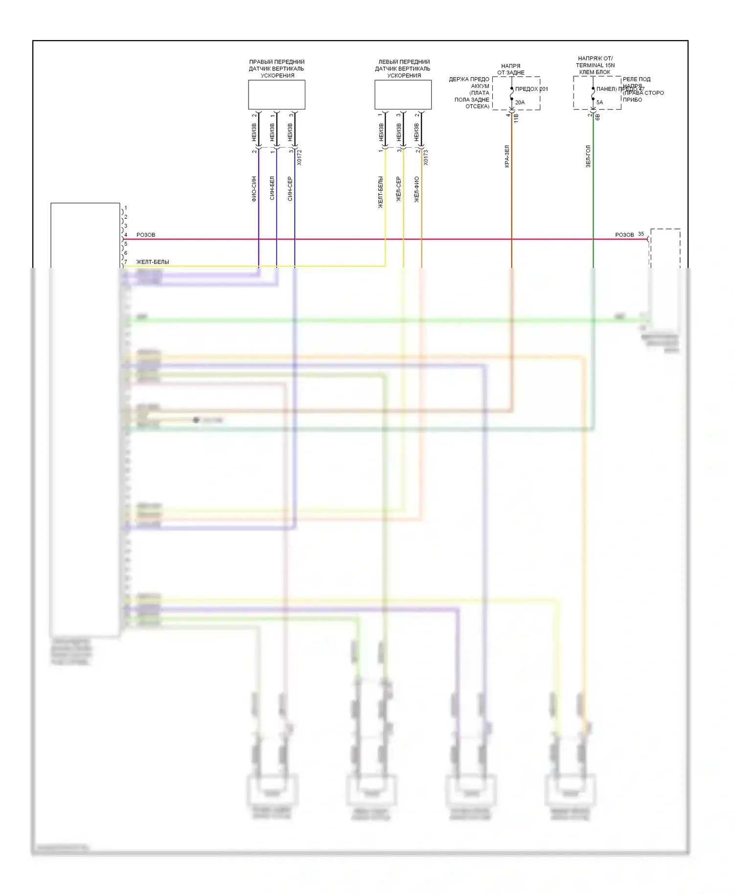 X3 BMW F25 (2010-2014): Электросхема подвески динамического привода 